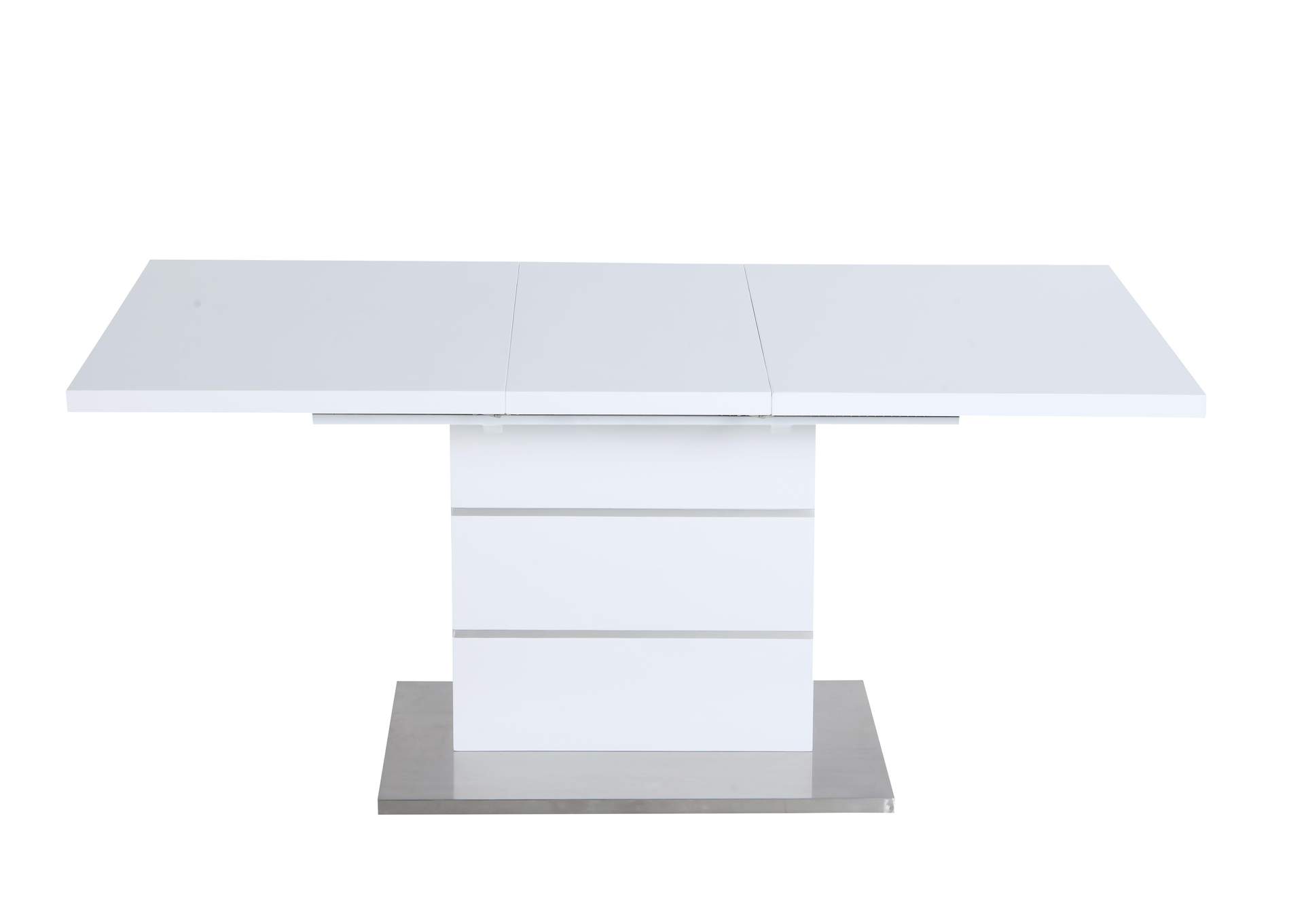 Contemporary Extendable White Dining Table image 6