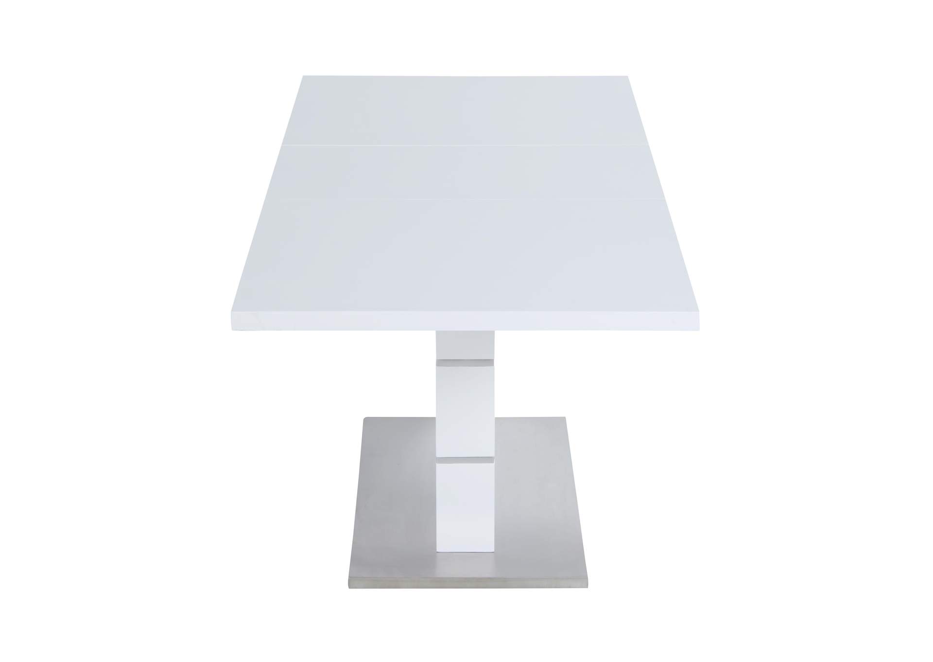 Contemporary Extendable White Dining Table image 7