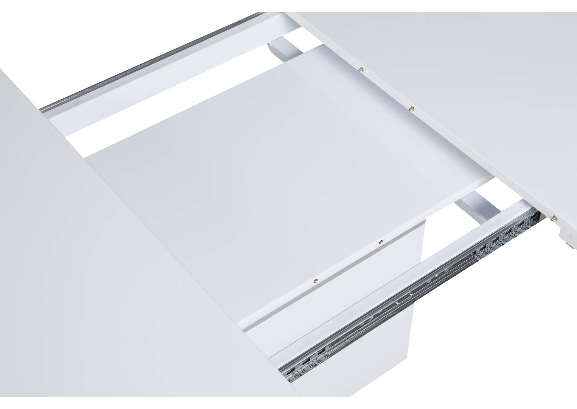 Contemporary Extendable White Dining Table image 8