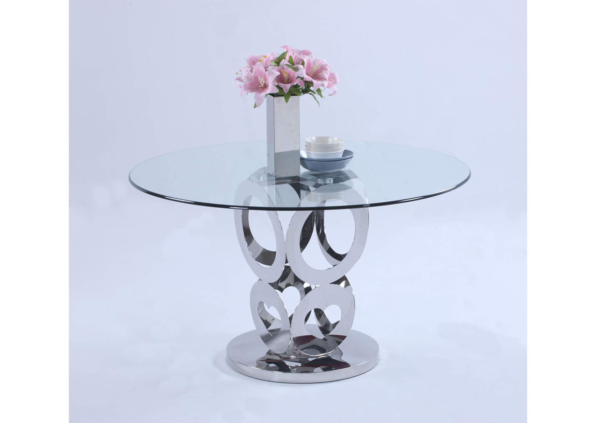 Steel Laser Cut Multi-Ring Design Pedestal image 1