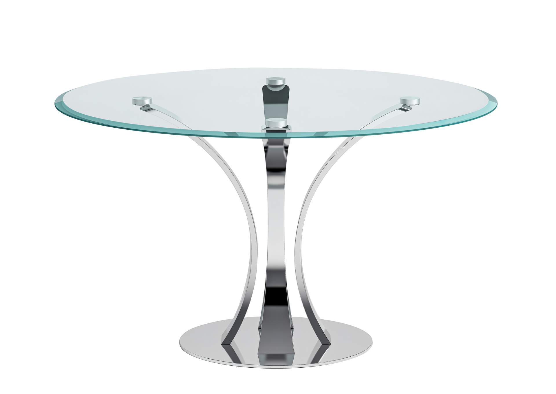 Contemporary Dining Set With Round Glass Table & Chairs image 4