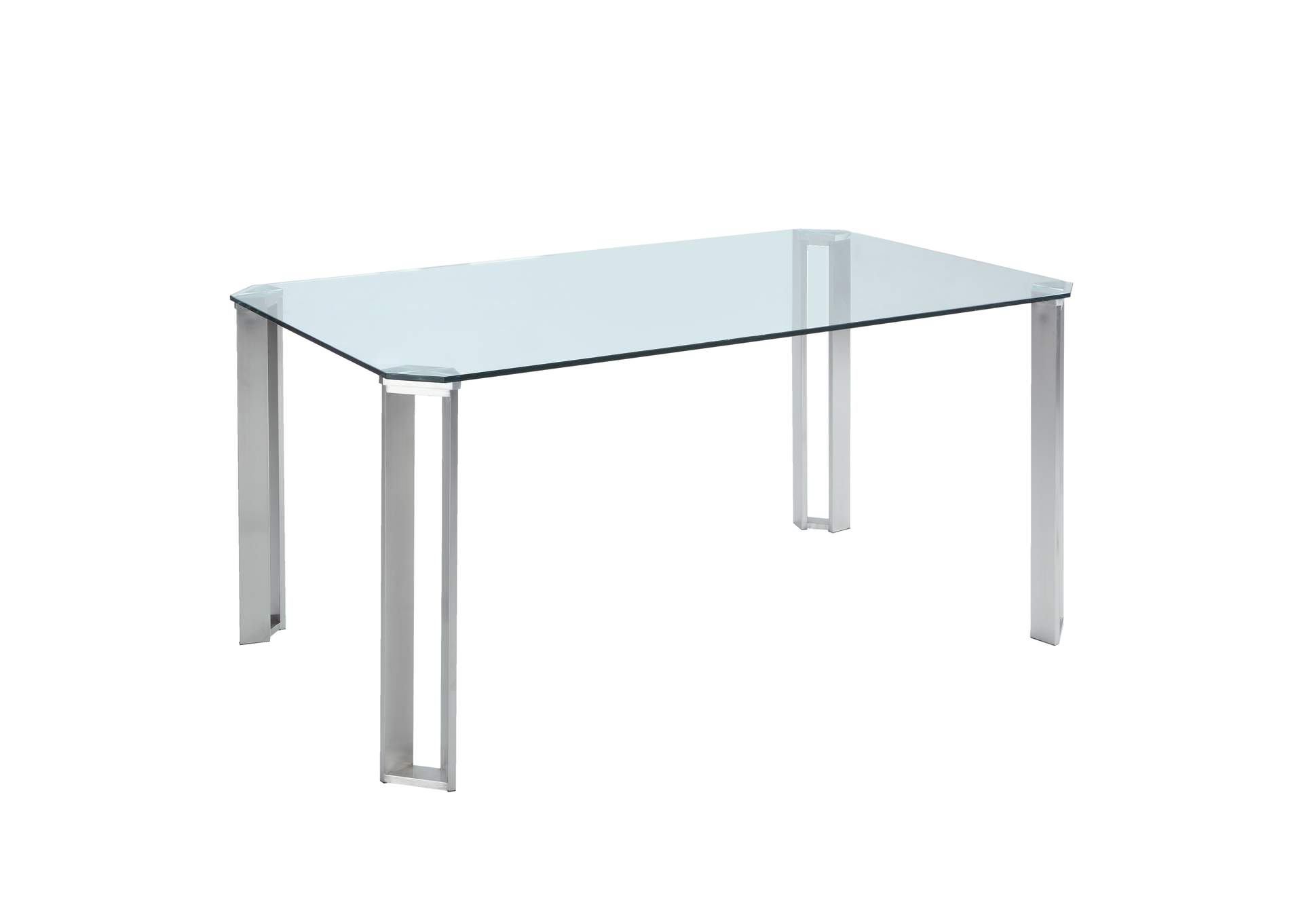 Dining Set With Glass Top Table & 4 Stackable Chairs image 5