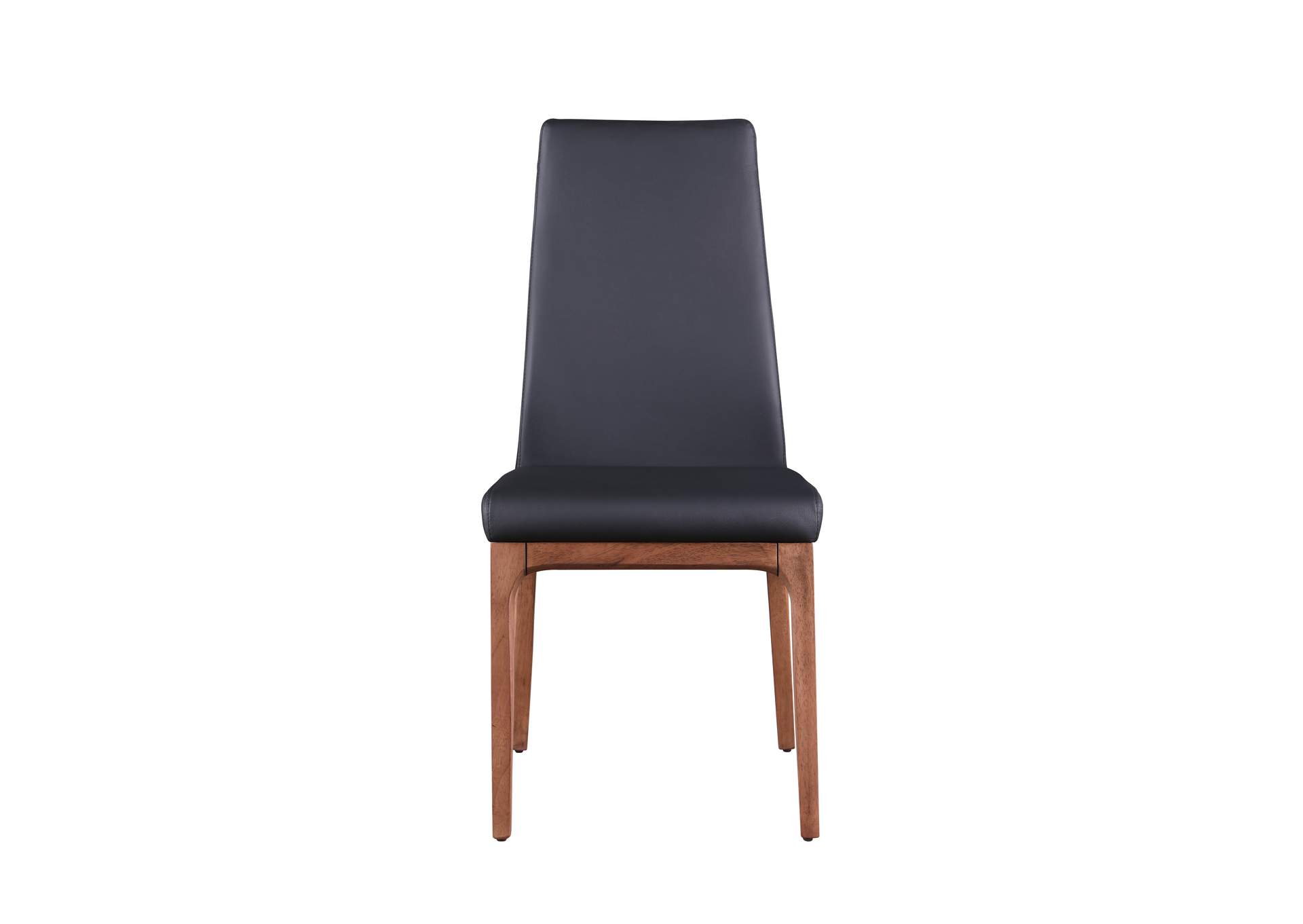 Modern Dining Set With Extendable Glass Table & Black Contour Back Upholstered Side Chairs image 8