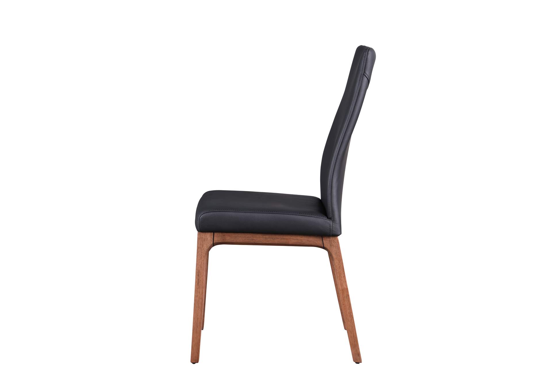 Modern Dining Set With Extendable Glass Table & Black Contour Back Upholstered Side Chairs image 9