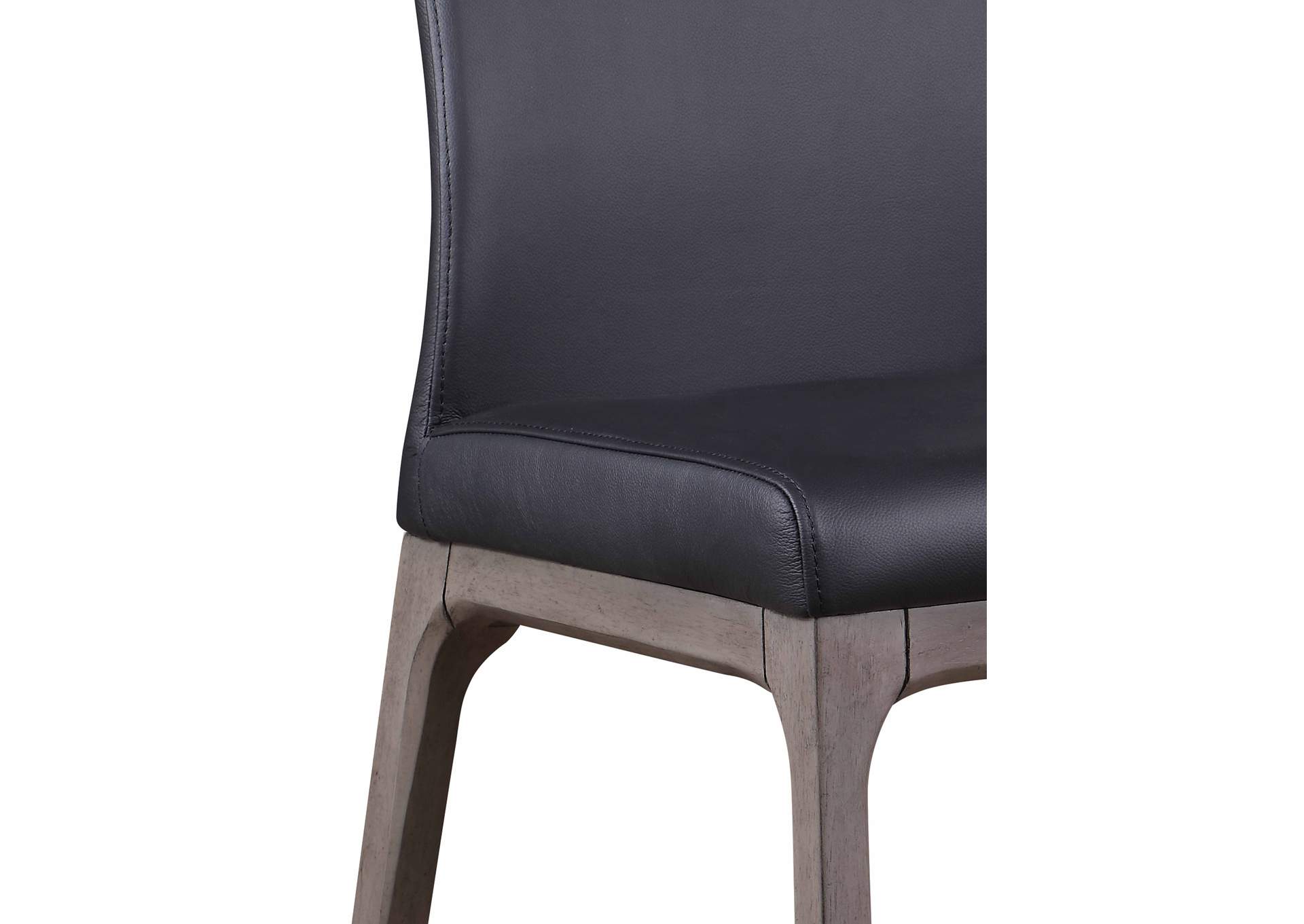 Modern Dining Set With Extendable Glass Table & 2-Tone Chairs image 9