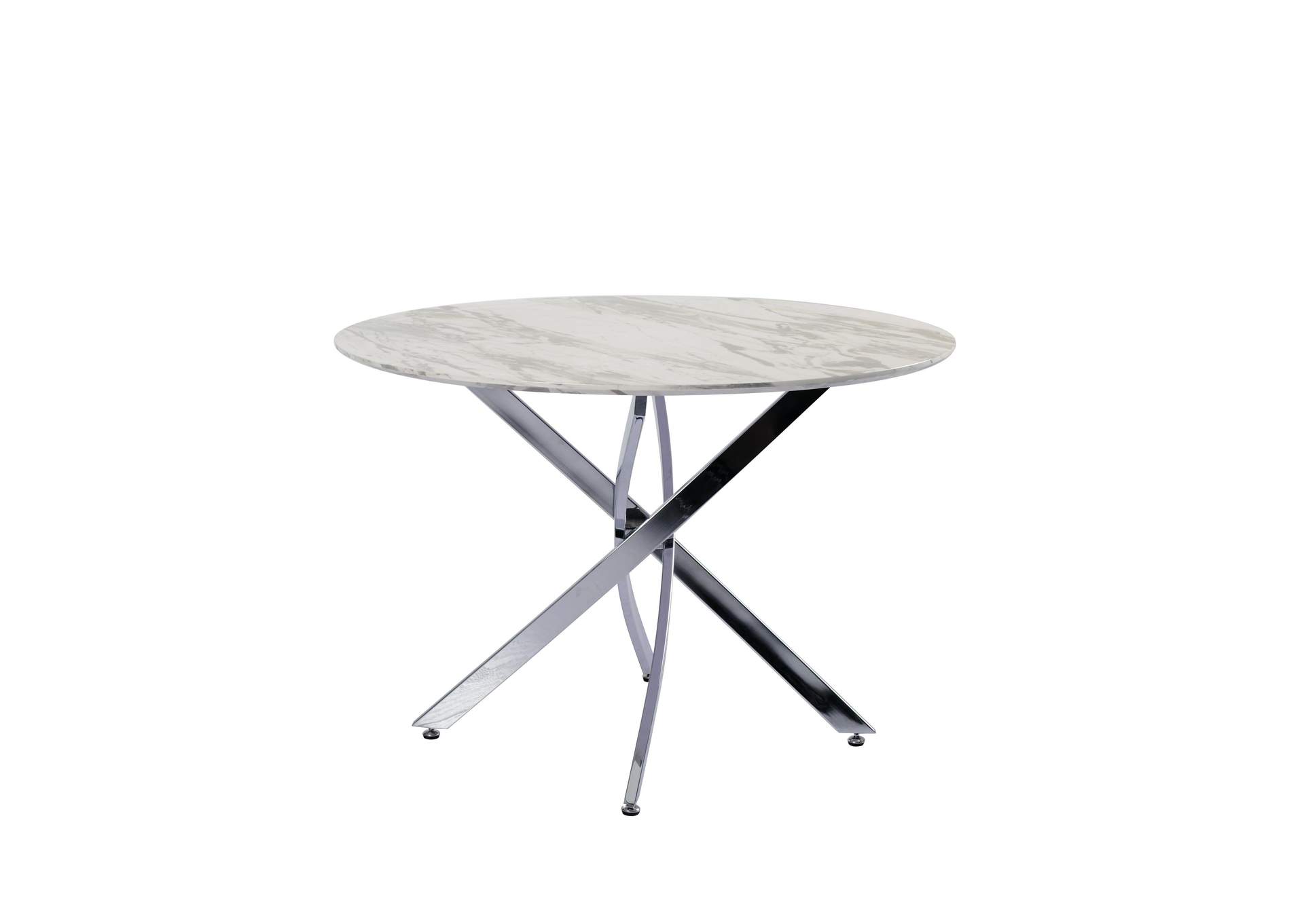 Contemporary Marbleized Melamine Dining Table image 1