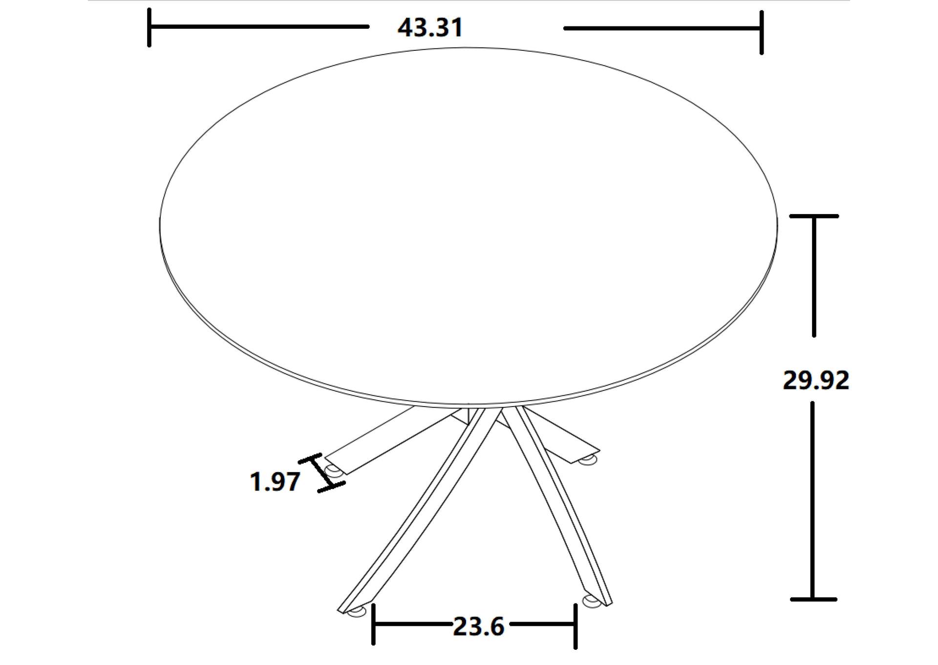 Contemporary Marbleized Melamine Dining Table image 5