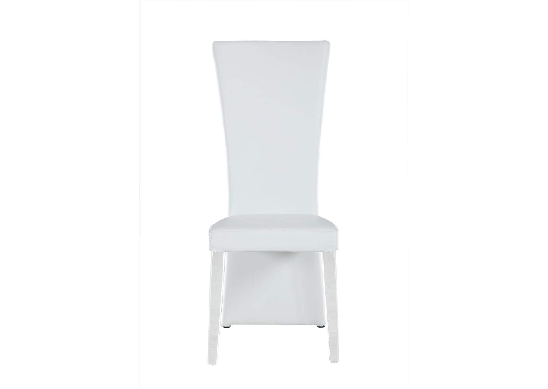 Contemporary High-Back Side Chair With Acrylic Legs image 5