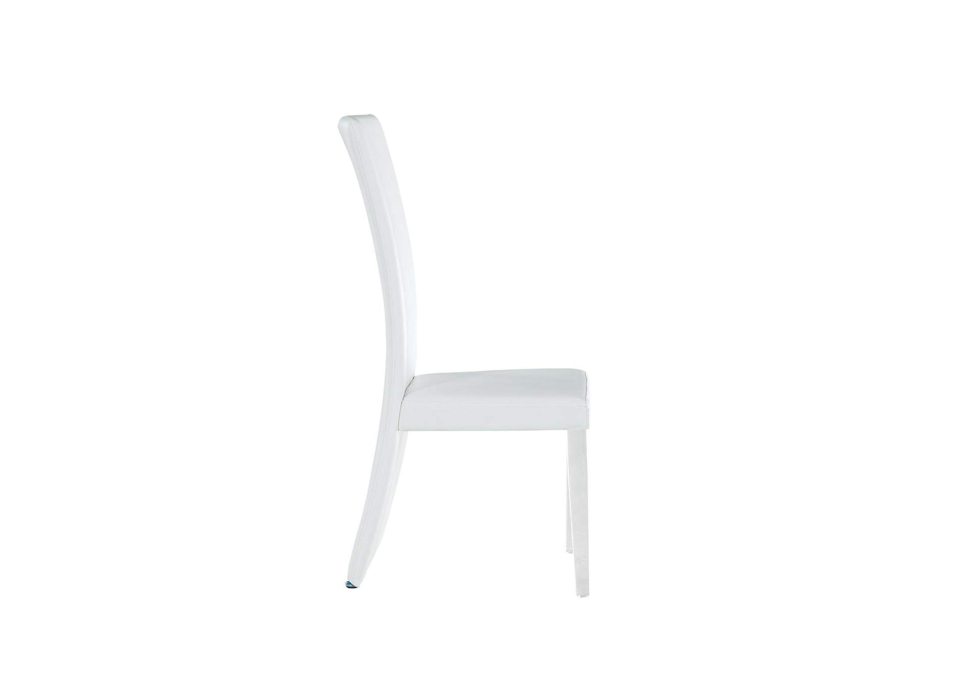 Contemporary High-Back Side Chair With Acrylic Legs image 4