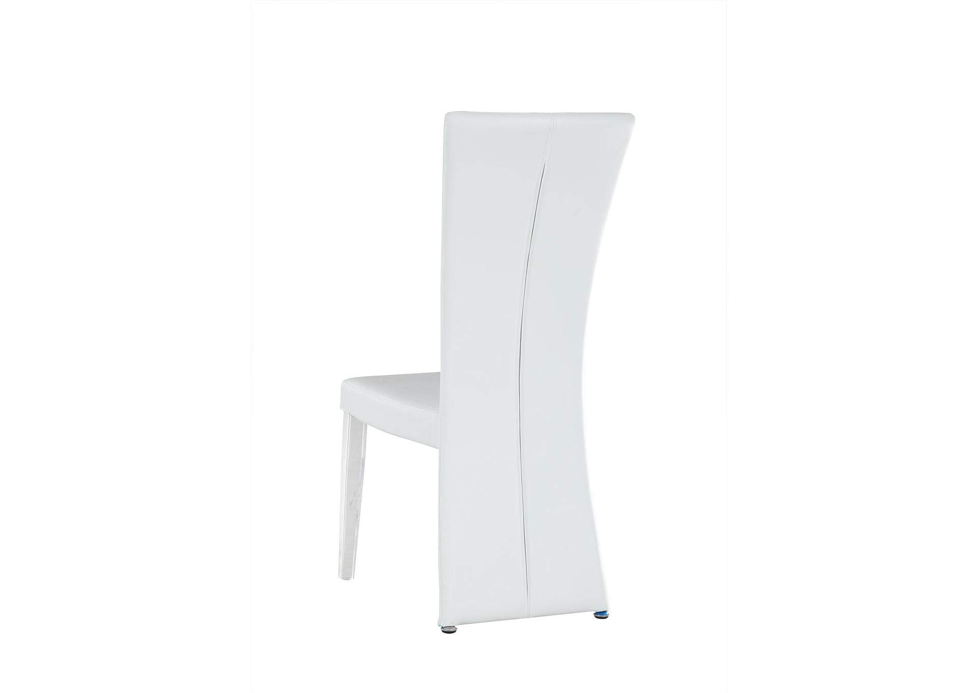 Contemporary High-Back Side Chair With Acrylic Legs image 7