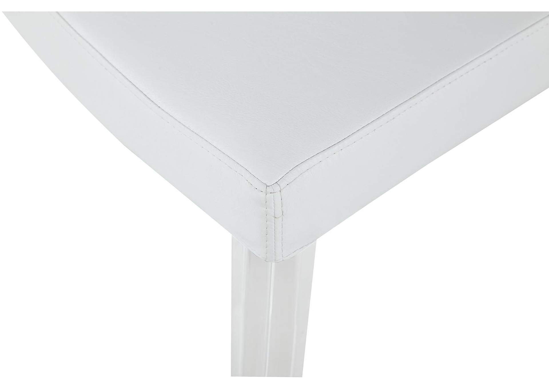 Contemporary High-Back Side Chair With Acrylic Legs image 8