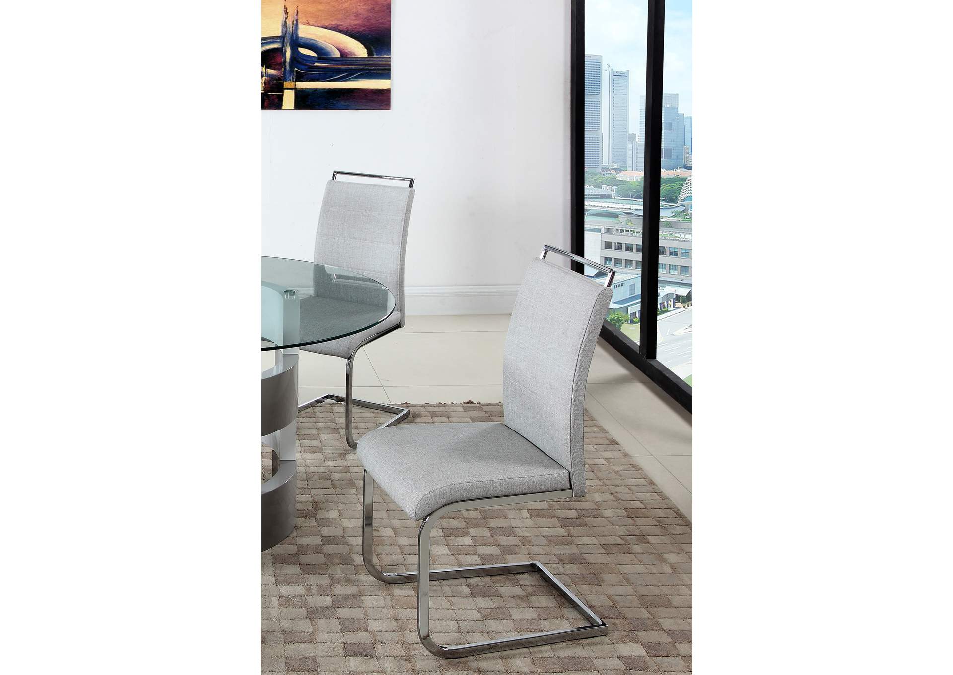 Contemporary Handle-Back Cantilever Side Chair image 7