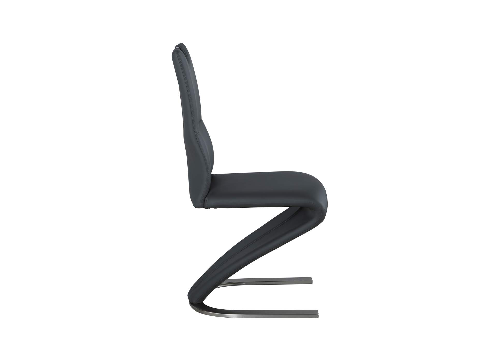 Contemporary Dining Set With Extendable Glass Table & Z-Shaped Chairs image 12
