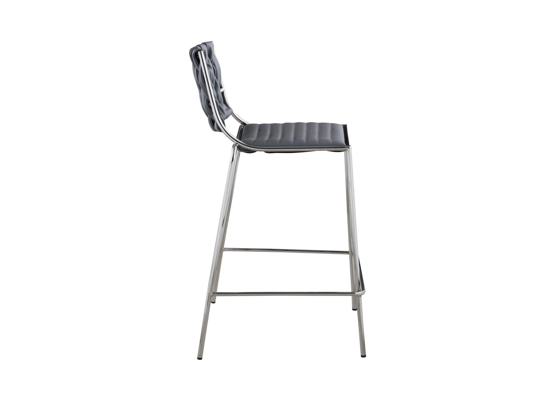 Contemporary Stackable Counter Stool With Weave Back image 9