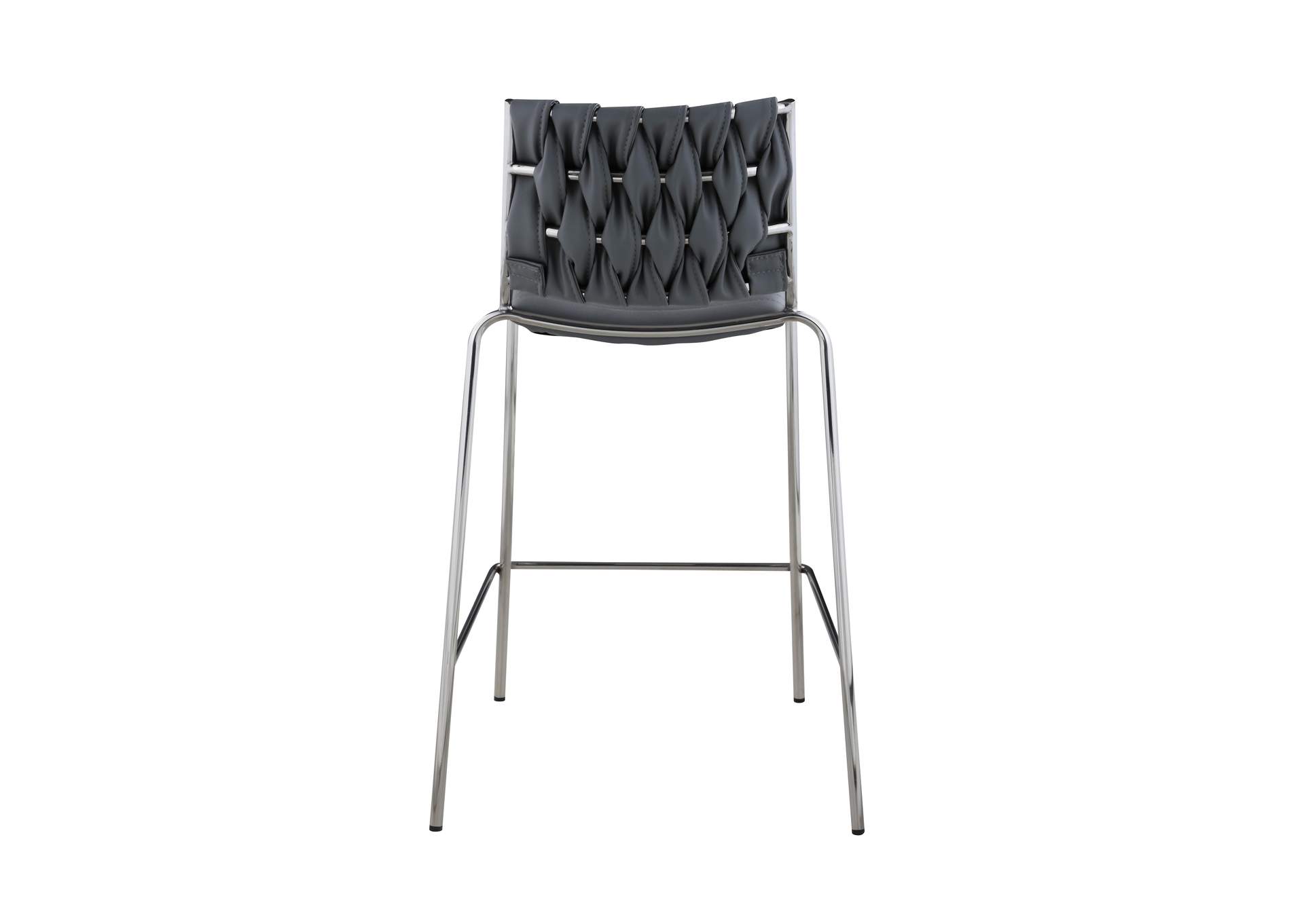 Contemporary Stackable Counter Stool With Weave Back image 4