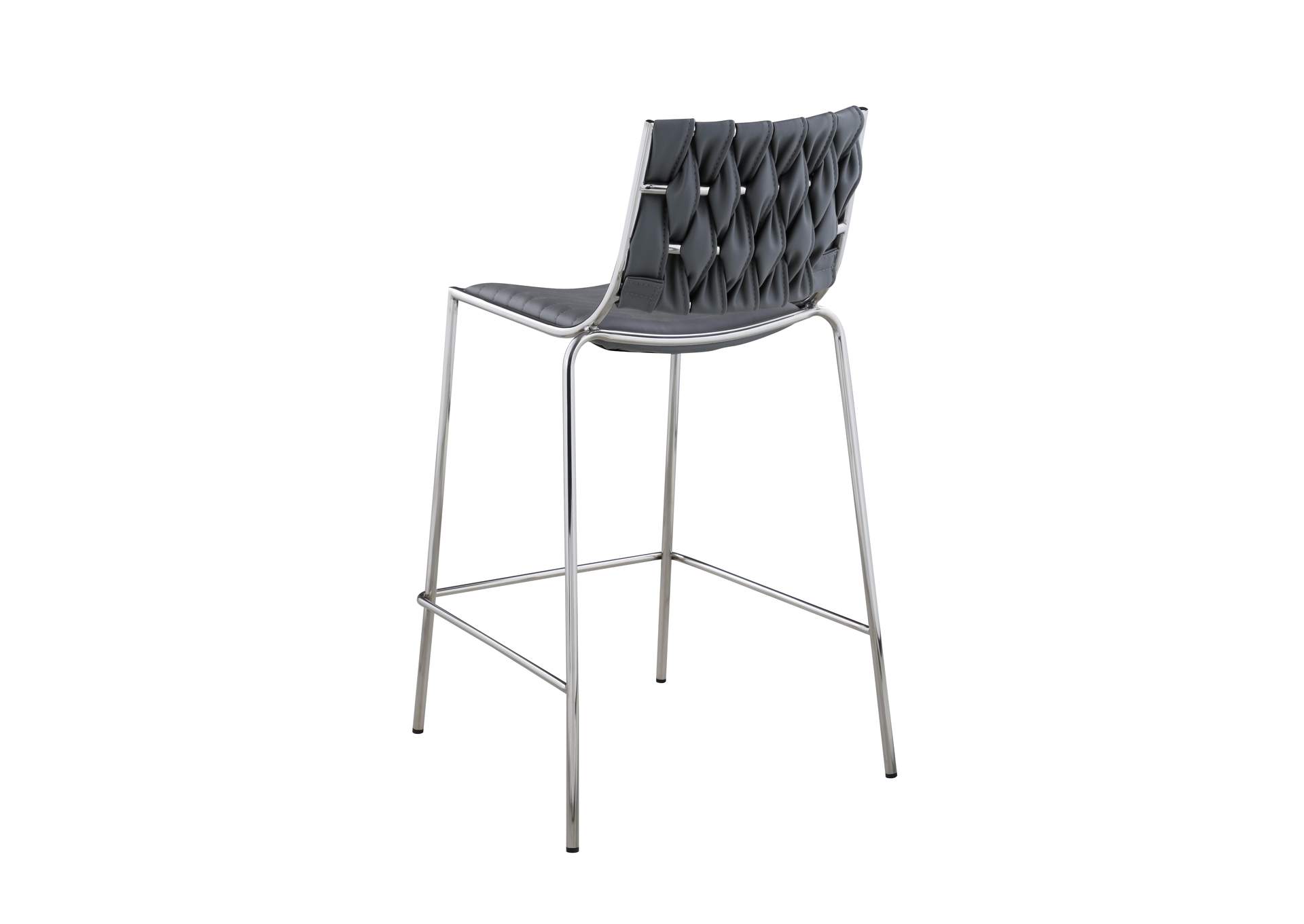 Contemporary Stackable Counter Stool With Weave Back image 5