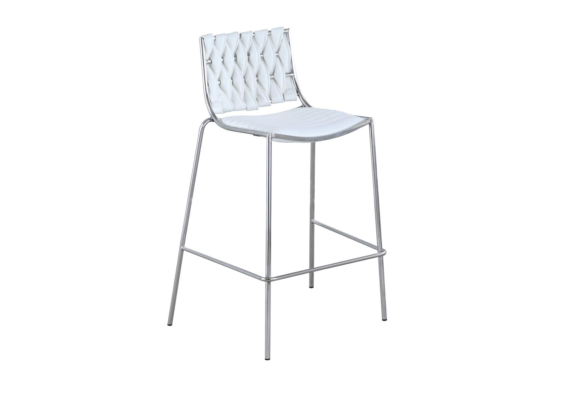 Contemporary Stackable Counter Stool With Weave Back image 3