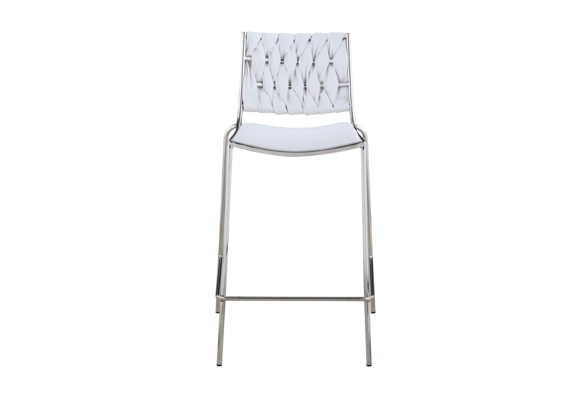 Contemporary Stackable Counter Stool With Weave Back image 5