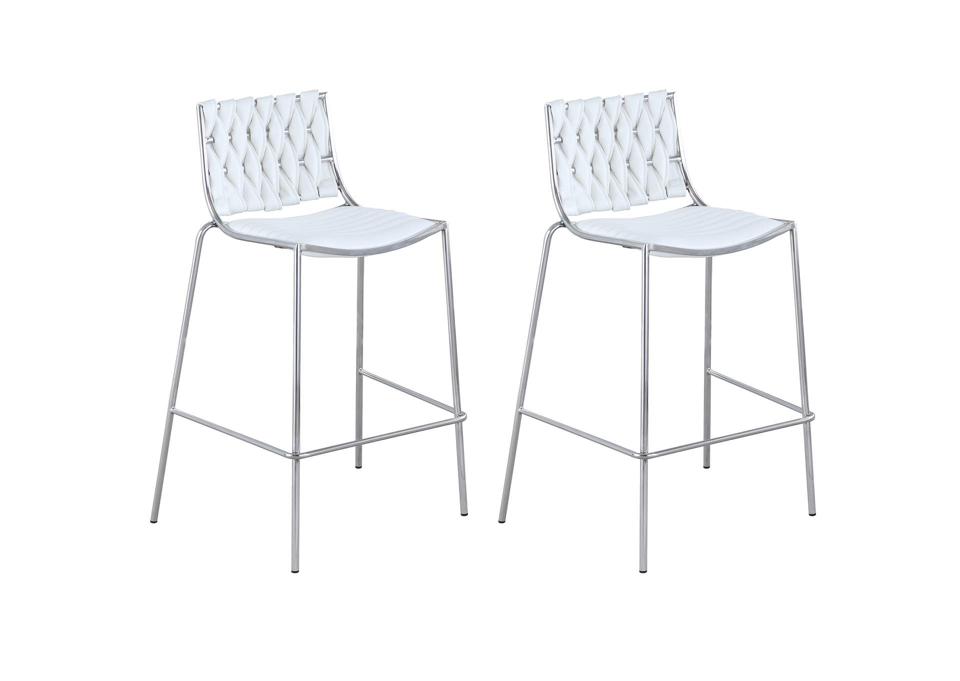 Contemporary Stackable Counter Stool With Weave Back image 9