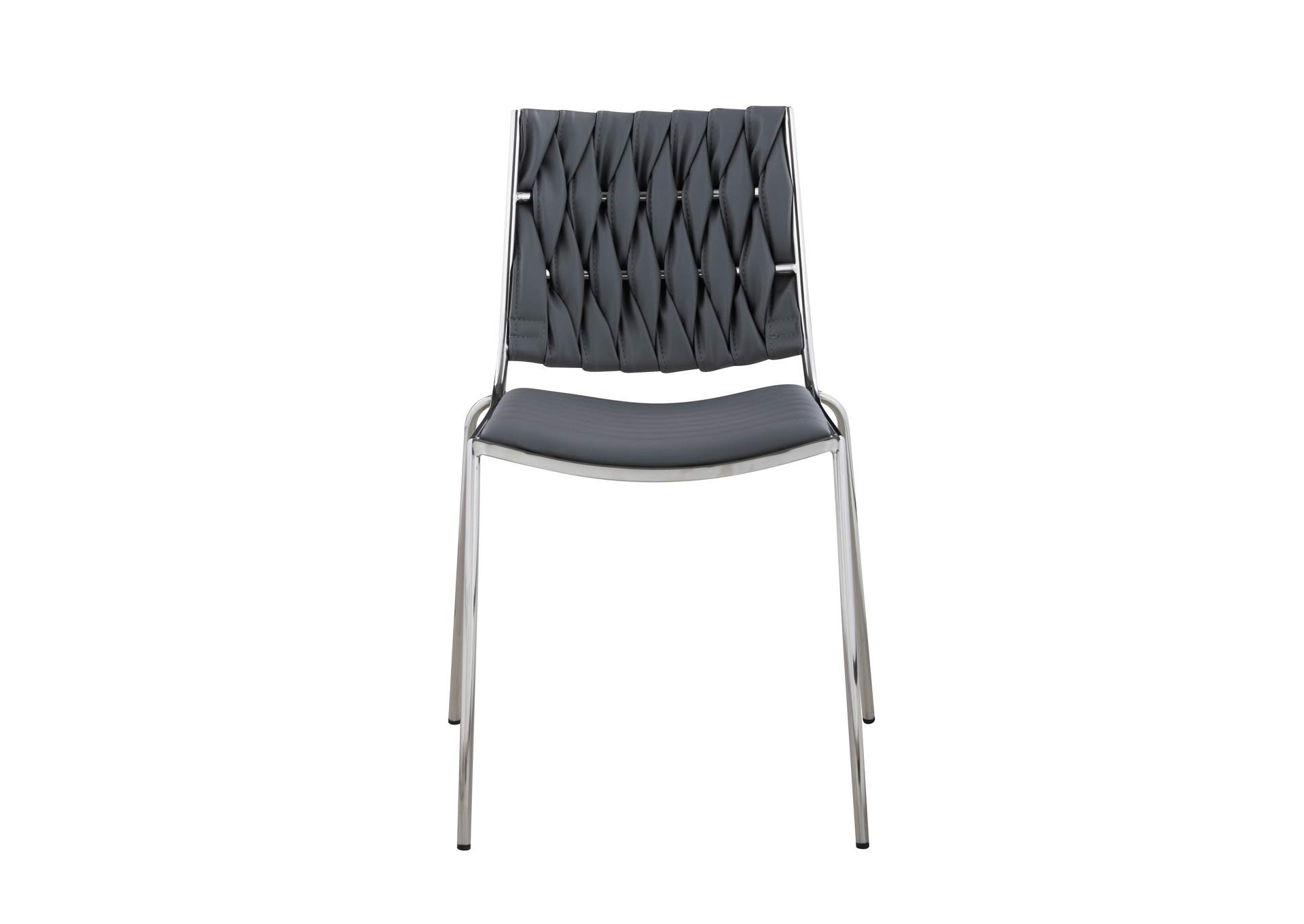 Contemporary Stackable Side Chair With Weave Back image 7