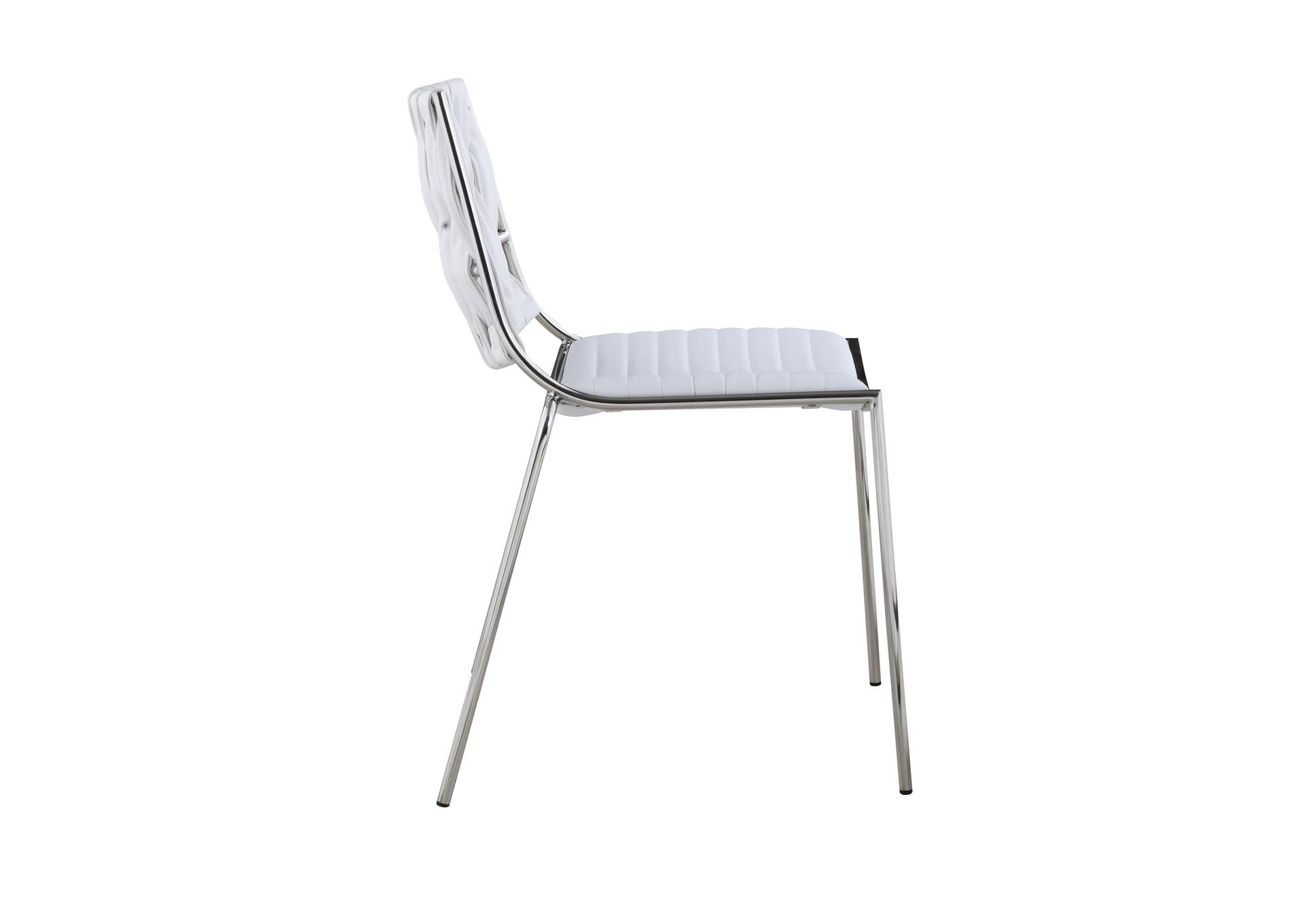 Contemporary Stackable Side Chair With Weave Back image 6
