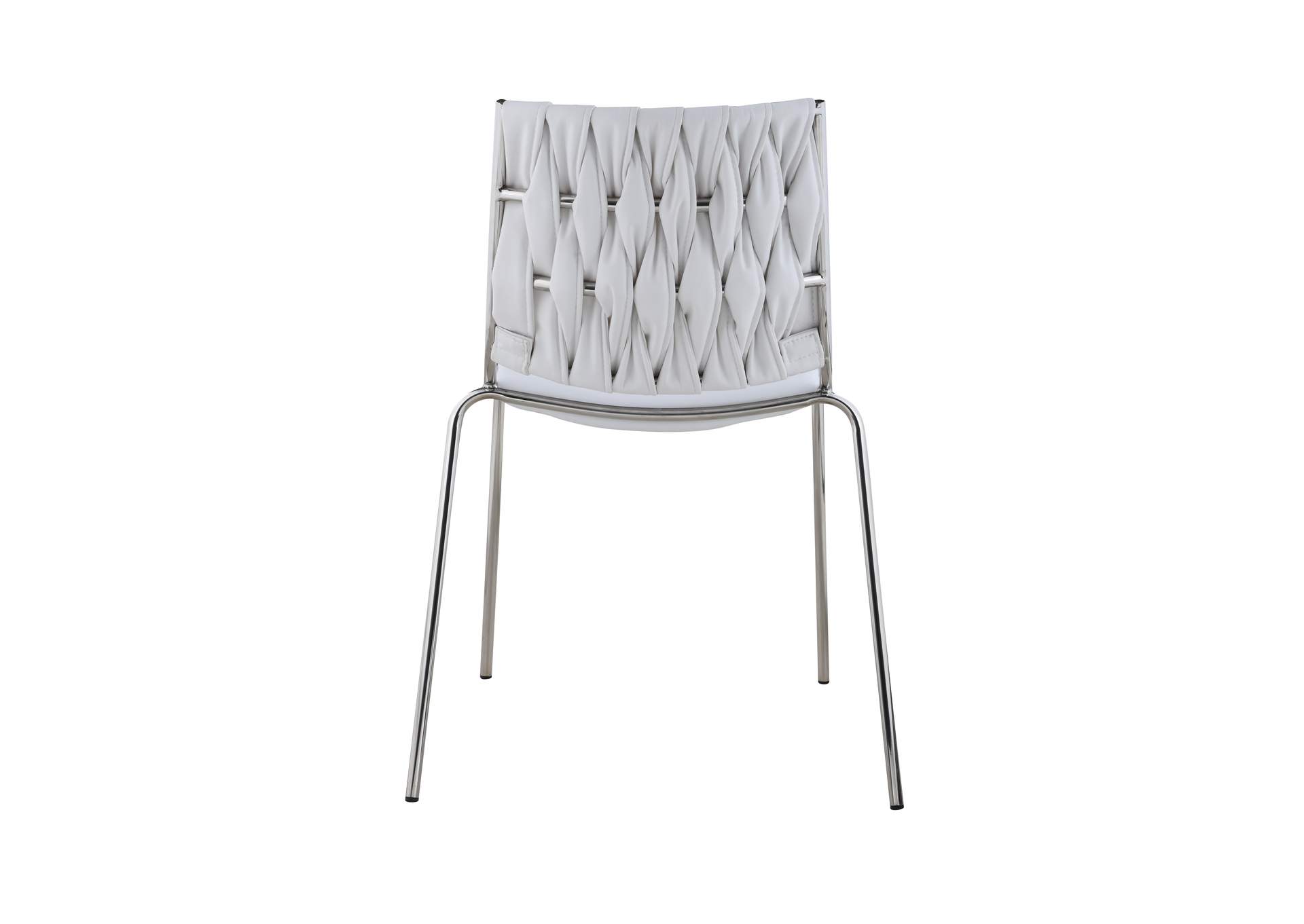 Contemporary Stackable Side Chair With Weave Back image 7