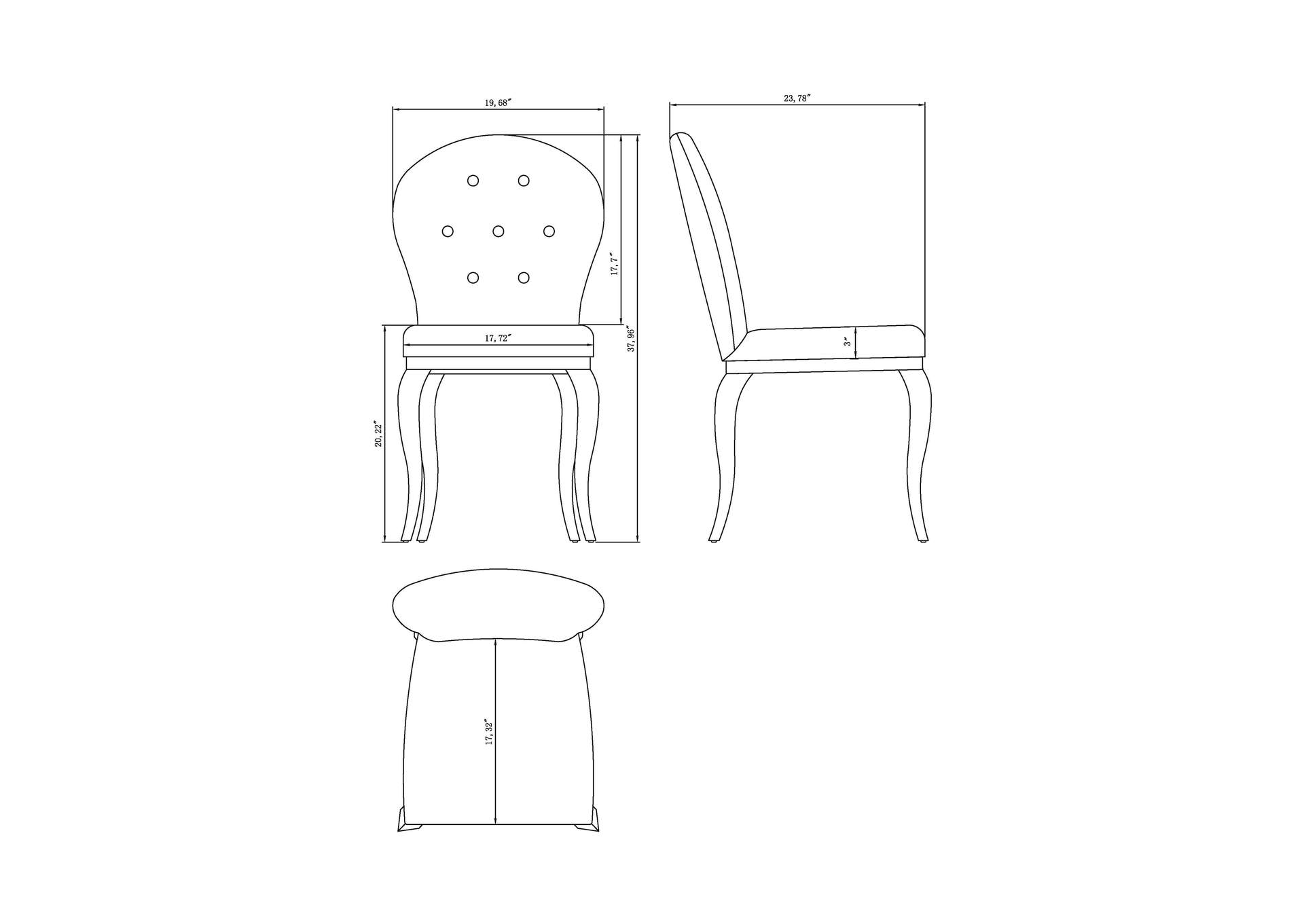 Transitional Oval-Back Side Chair image 4