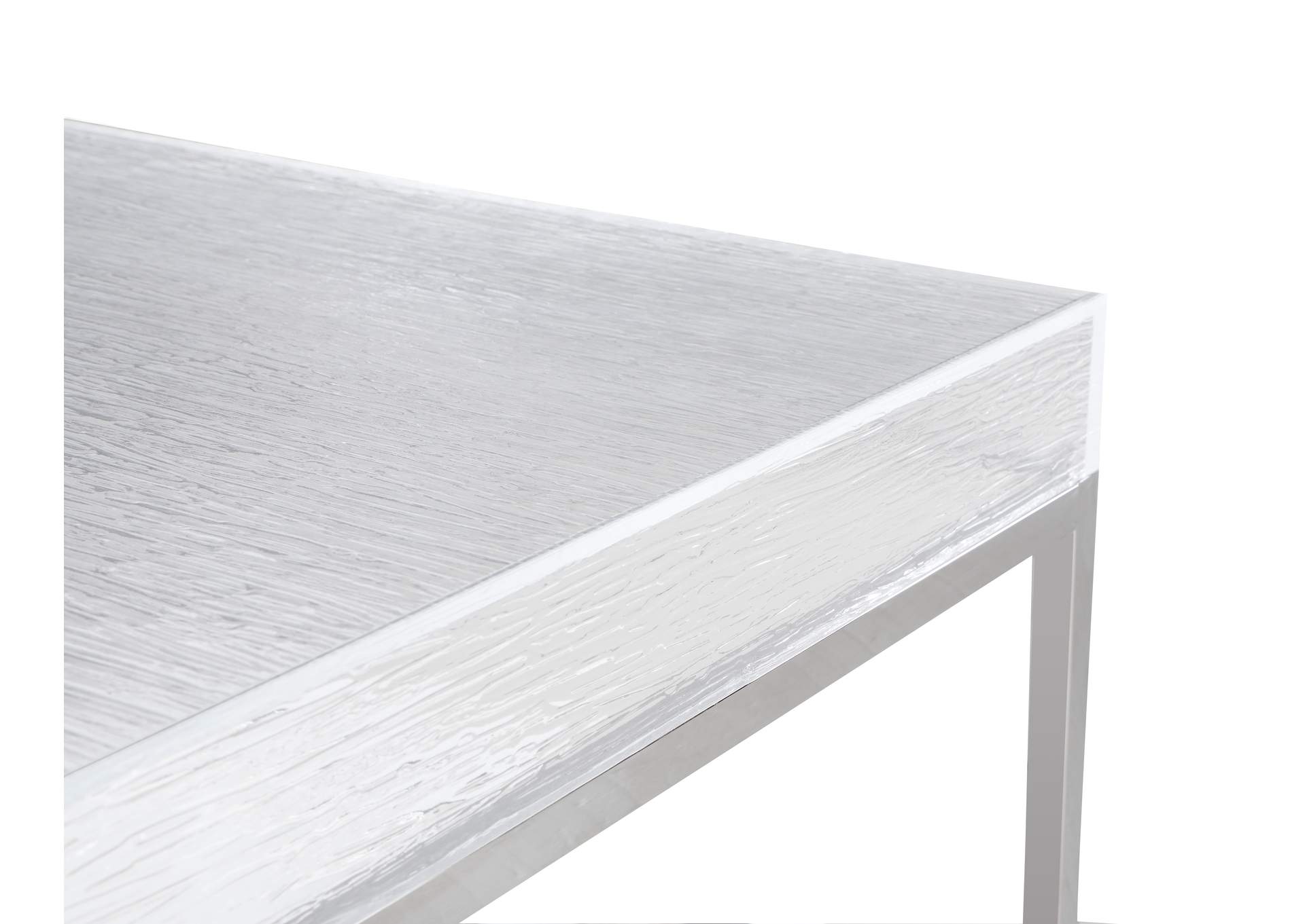 Contemporary Lamp Table With Acrylic Top & Stainless Steel Frame image 5