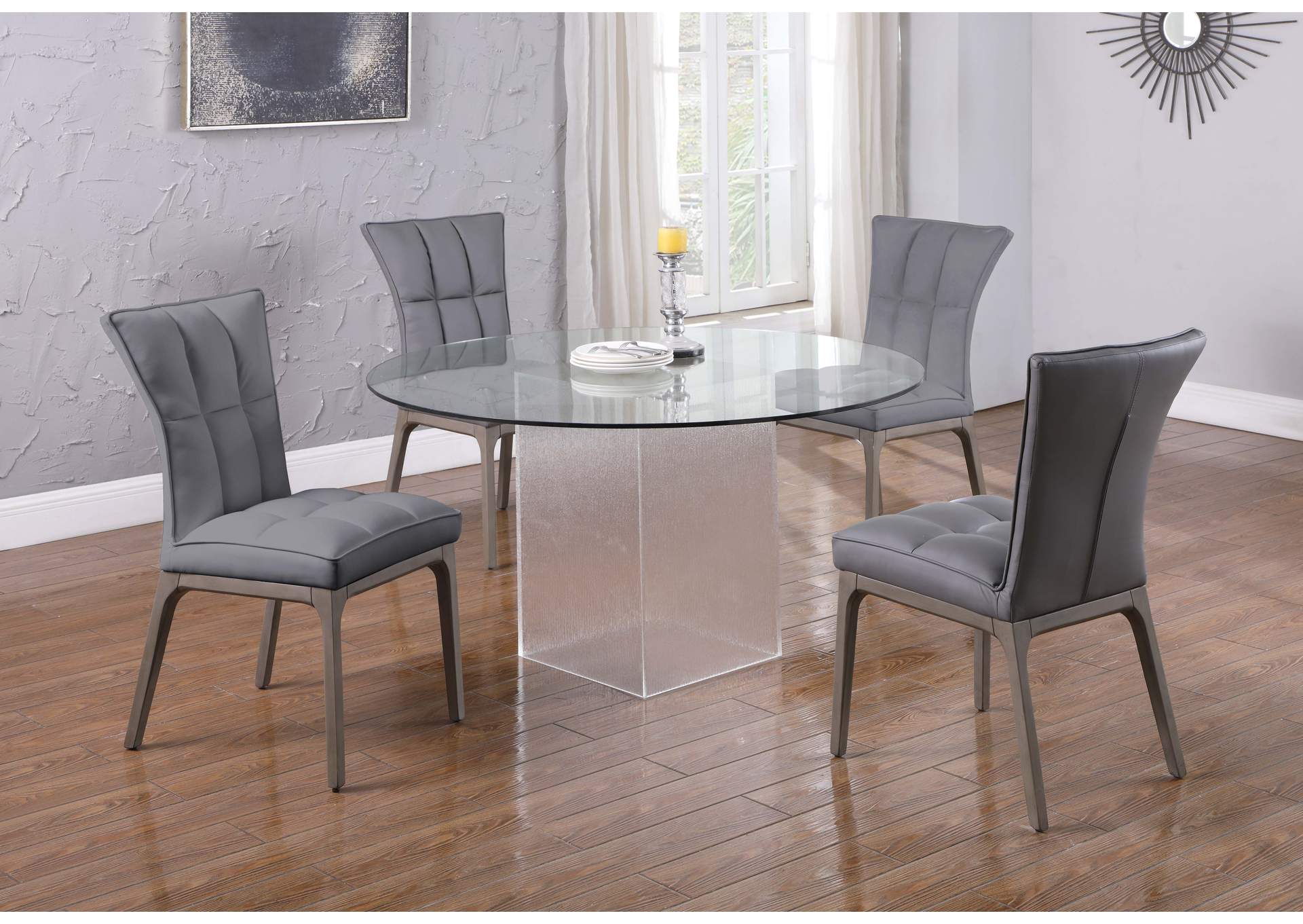 Modern Tufted Side Chair With Solid Wood Frame image 1