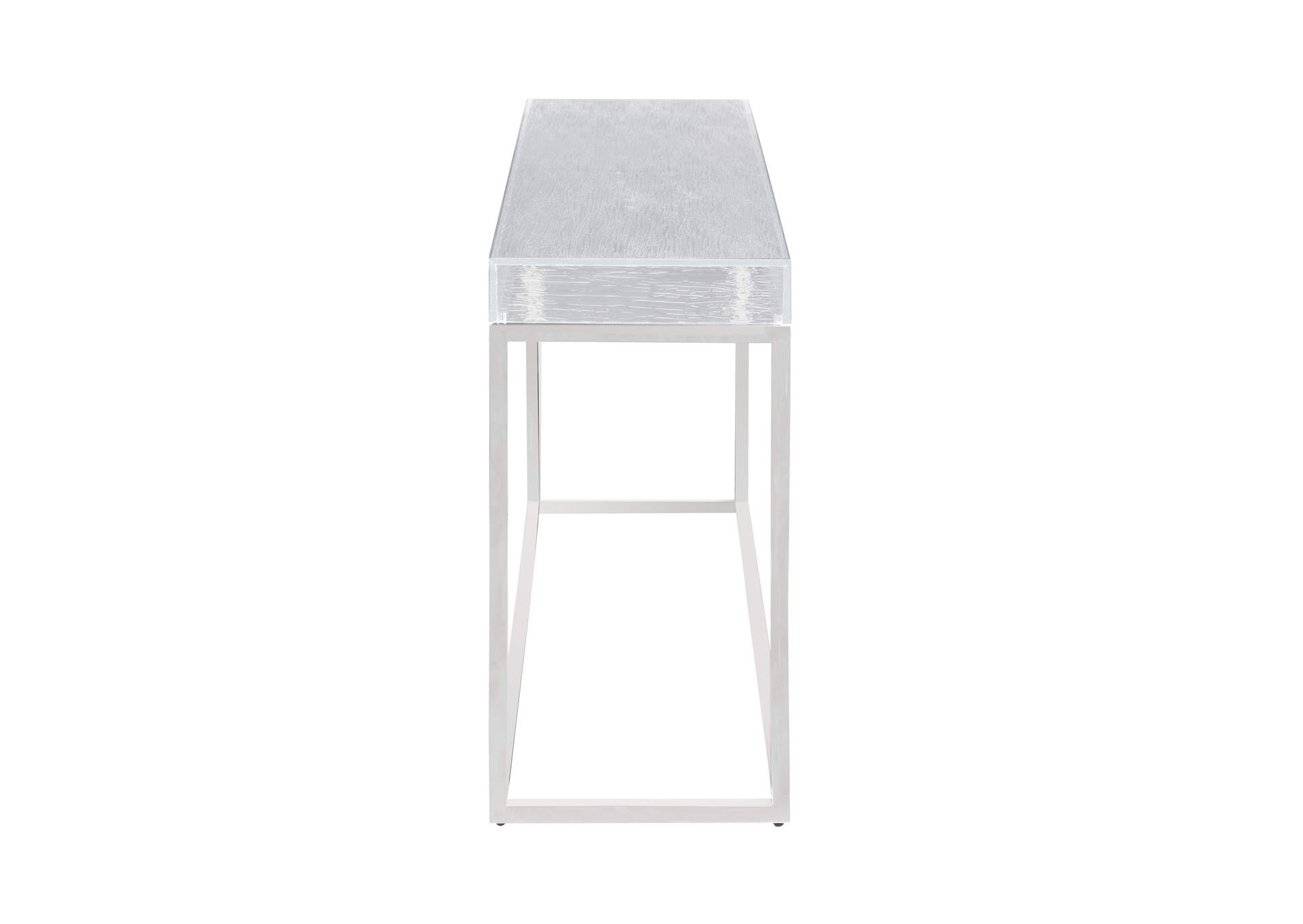 Contemporary Sofa Table With Acrylic Top & Stainless Steel Frame image 5