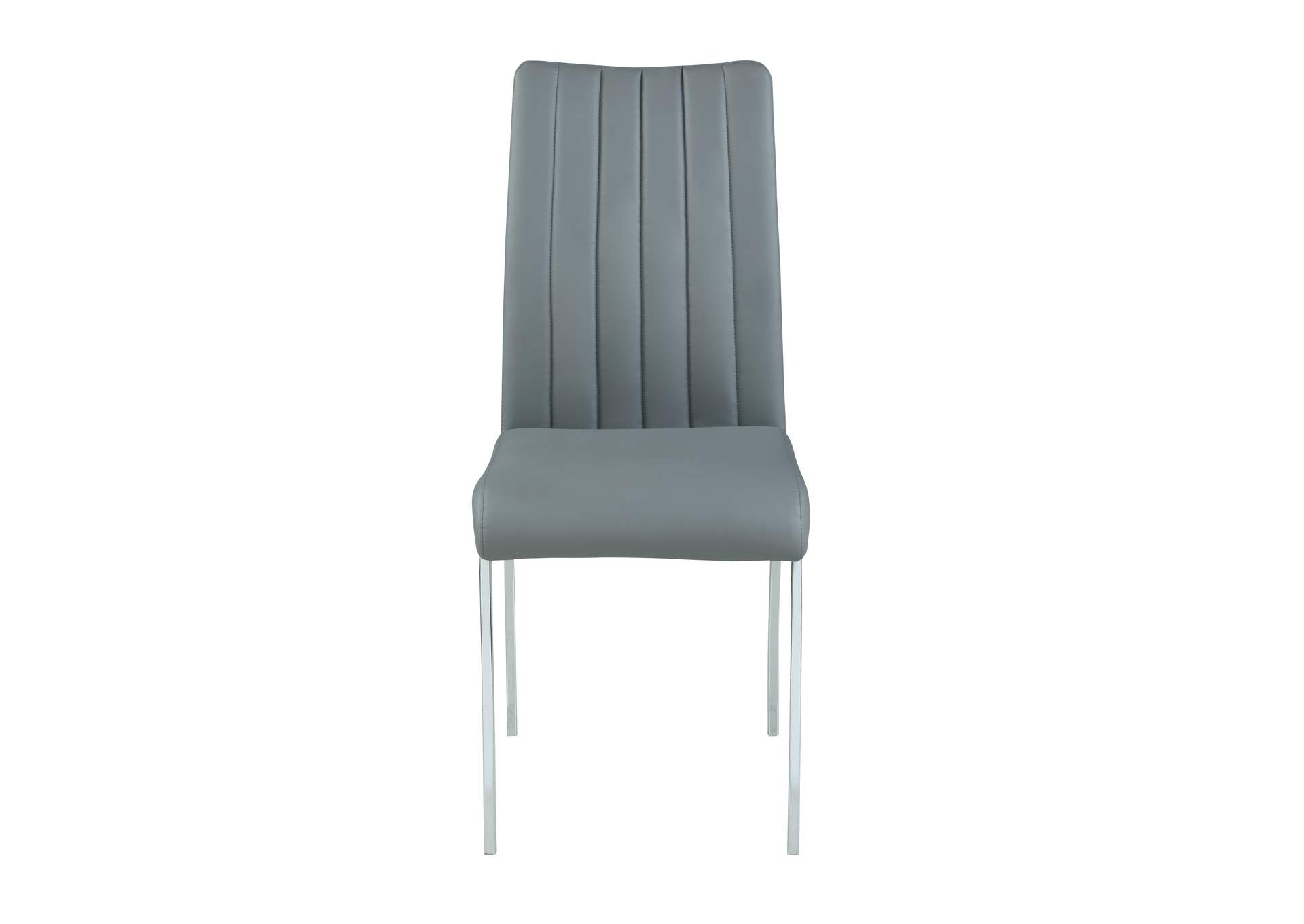Contemporary Pop-Up Extendable White Glass Dining Table & 4 Channel Back Side Chairs image 11