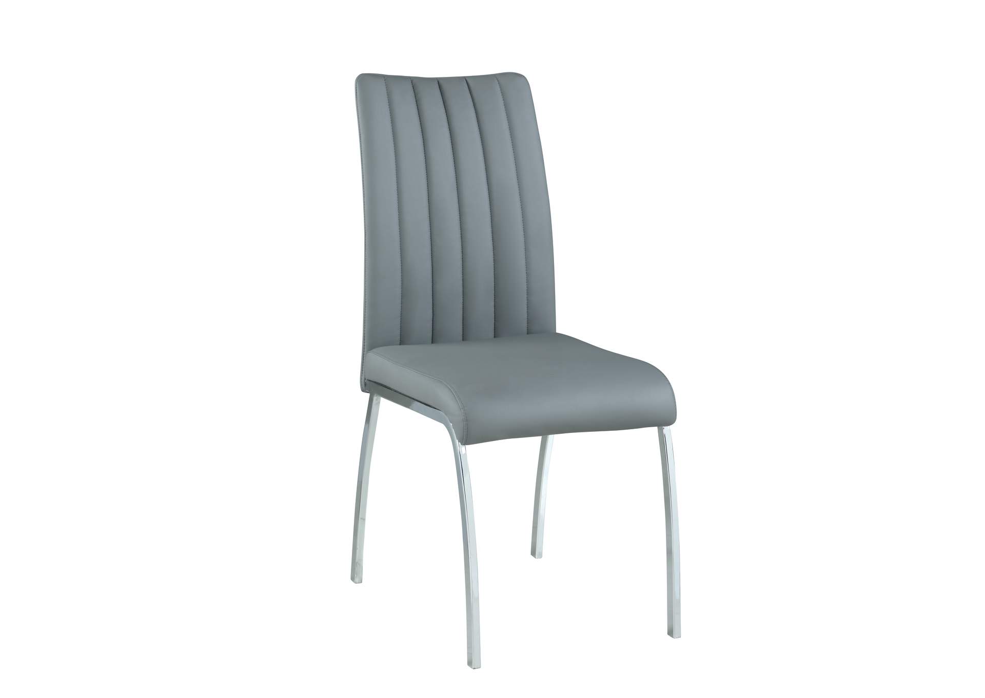 Contemporary Pop-Up Extendable White Glass Dining Table & 4 Channel Back Side Chairs image 9