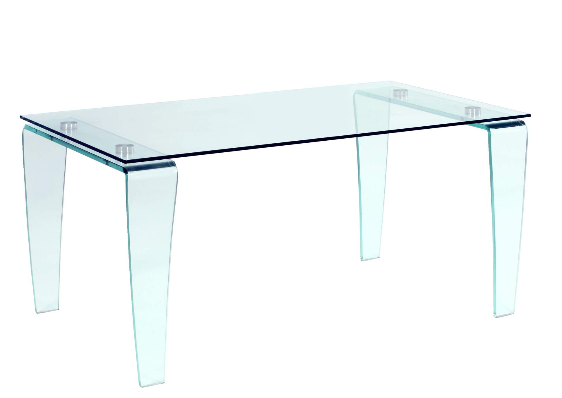 Contemporary All-Glass Dining Table image 3
