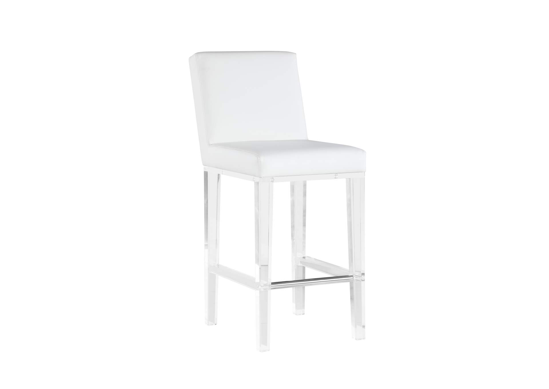 Contemporary Counter Stool With Solid Acrylic Legs image 3