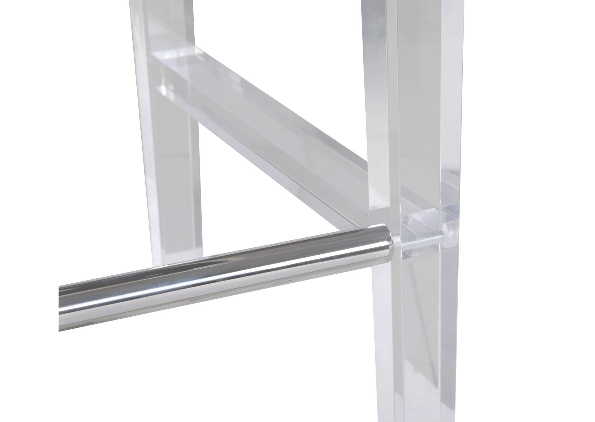 Contemporary Counter Stool With Solid Acrylic Legs image 8