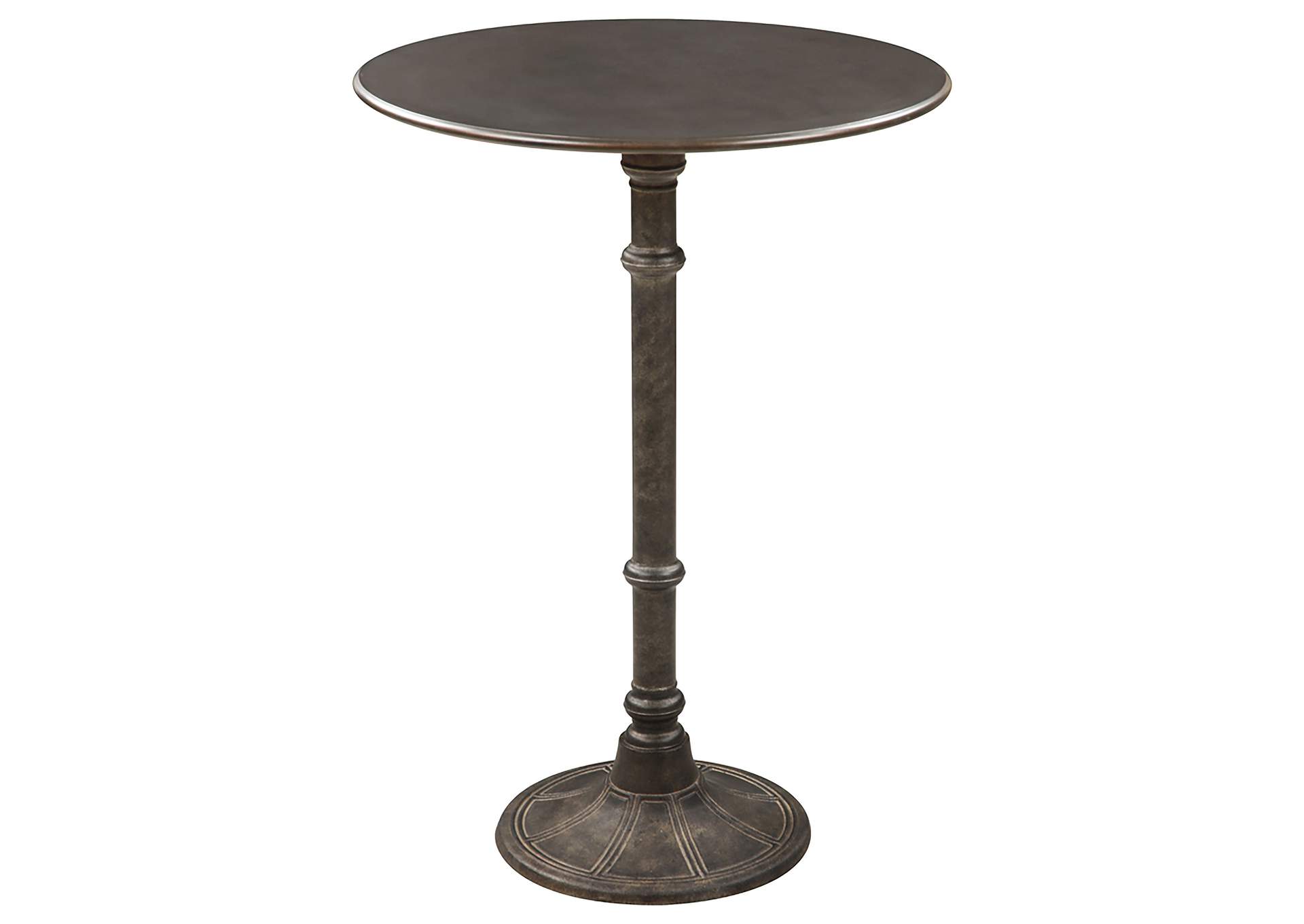 Oswego Round 30-inch Pub Height Bistro Bar Table Dark Russet