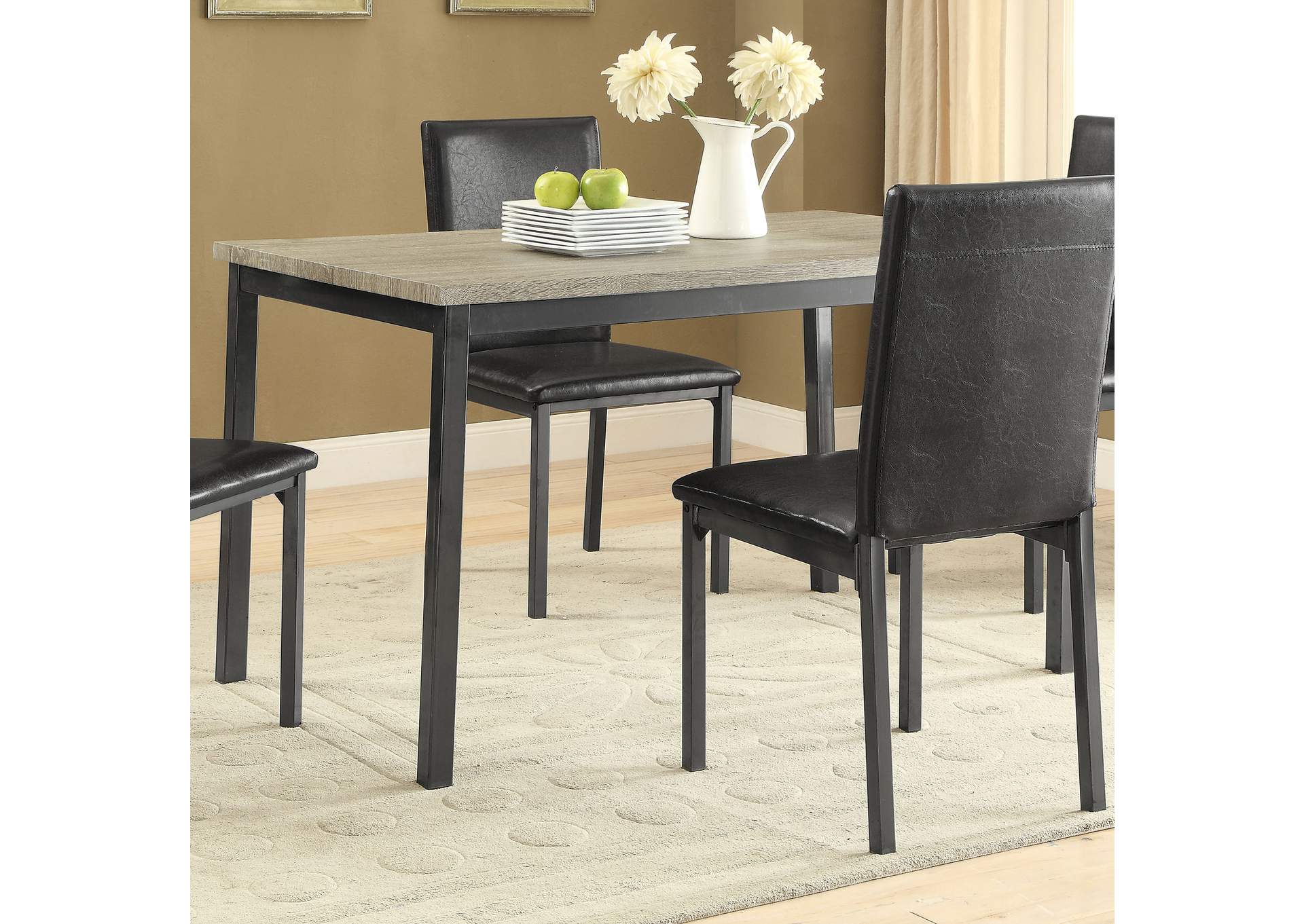 Garza Rectangular 48-inch Composite Wood Dining Table Grey