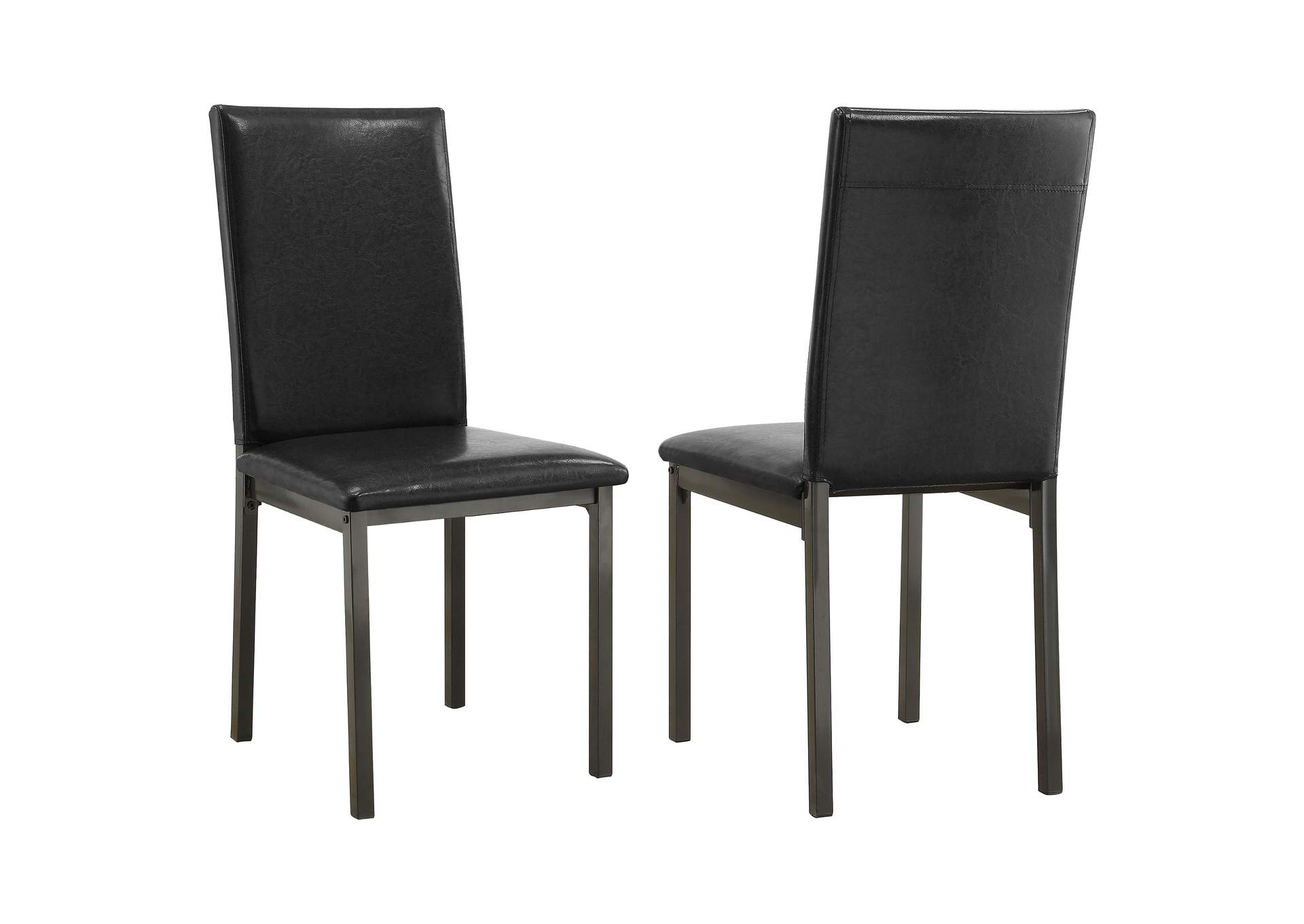 Garza Upholstered Dining Side Chair Black (Set of 2)