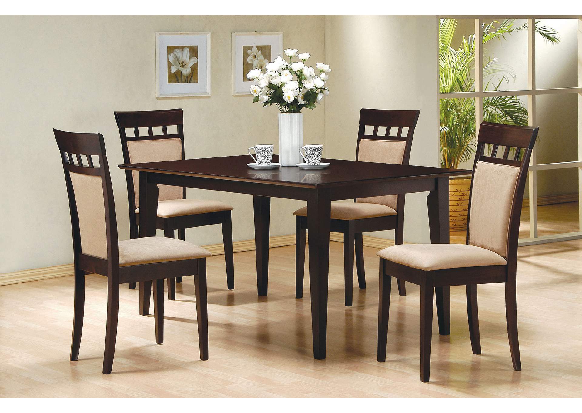 Gabriel 5-piece Rectangular 59-inch Dining Set Cappuccino