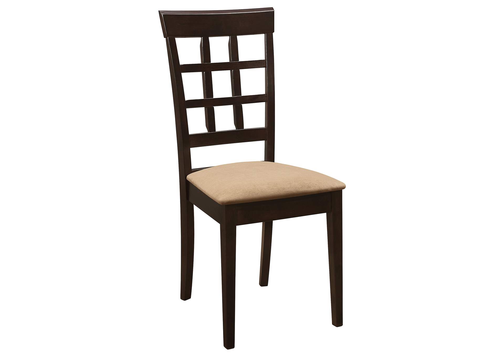 Gabriel Lattice Back Dining Side Chair Cappuccino (Set of 2)
