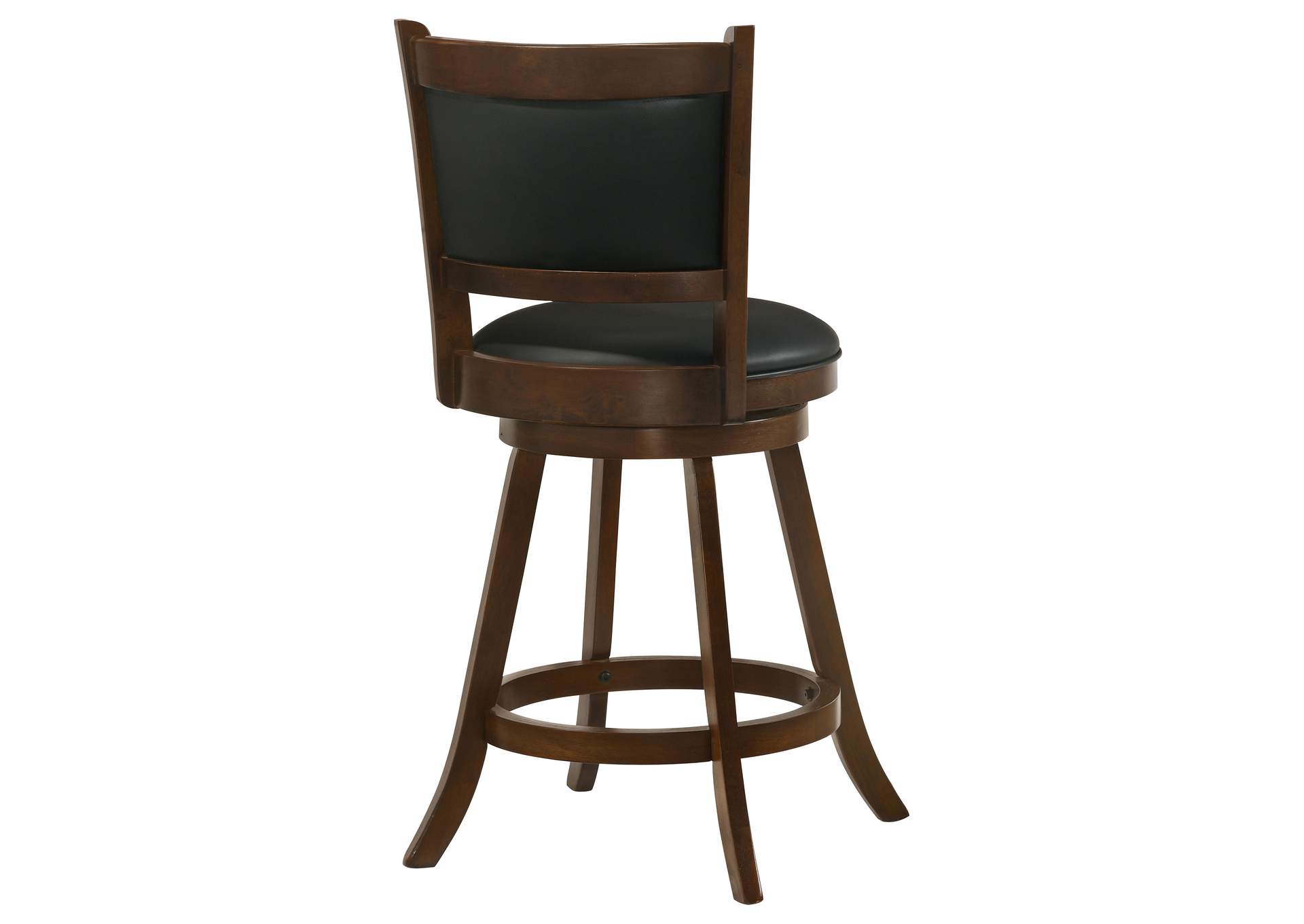 Broxton Upholstered Swivel Counter Height Stools Chestnut and Black (Set of 2)