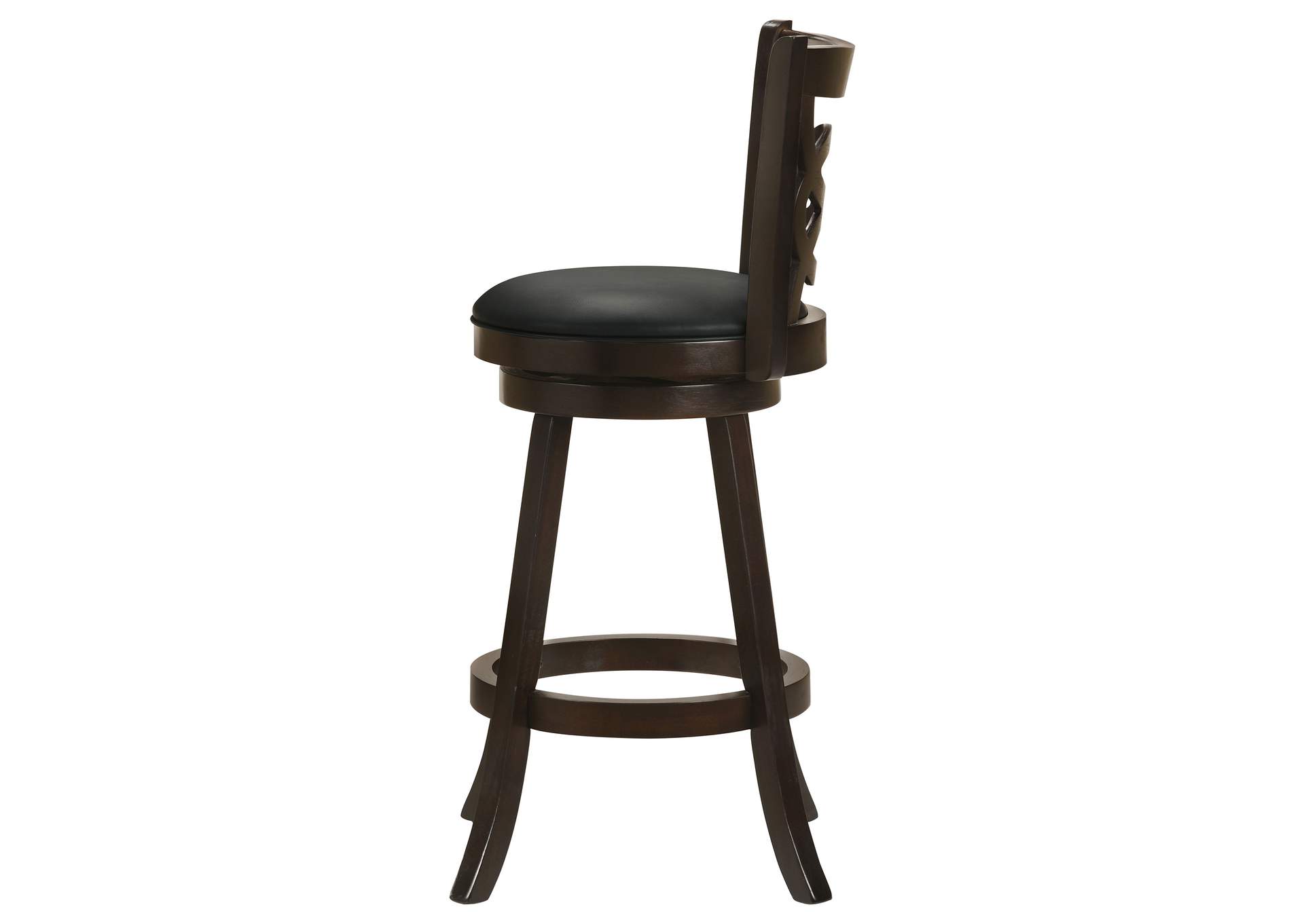 Calecita Swivel Bar Stools with Upholstered Seat Cappuccino (Set of 2)