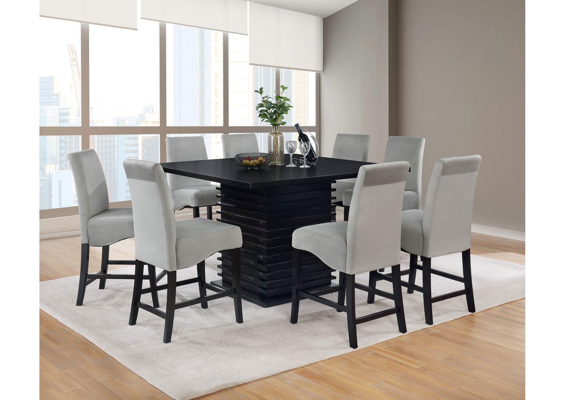Stanton Square 54-inch Counter Height Dining Table Black image 8