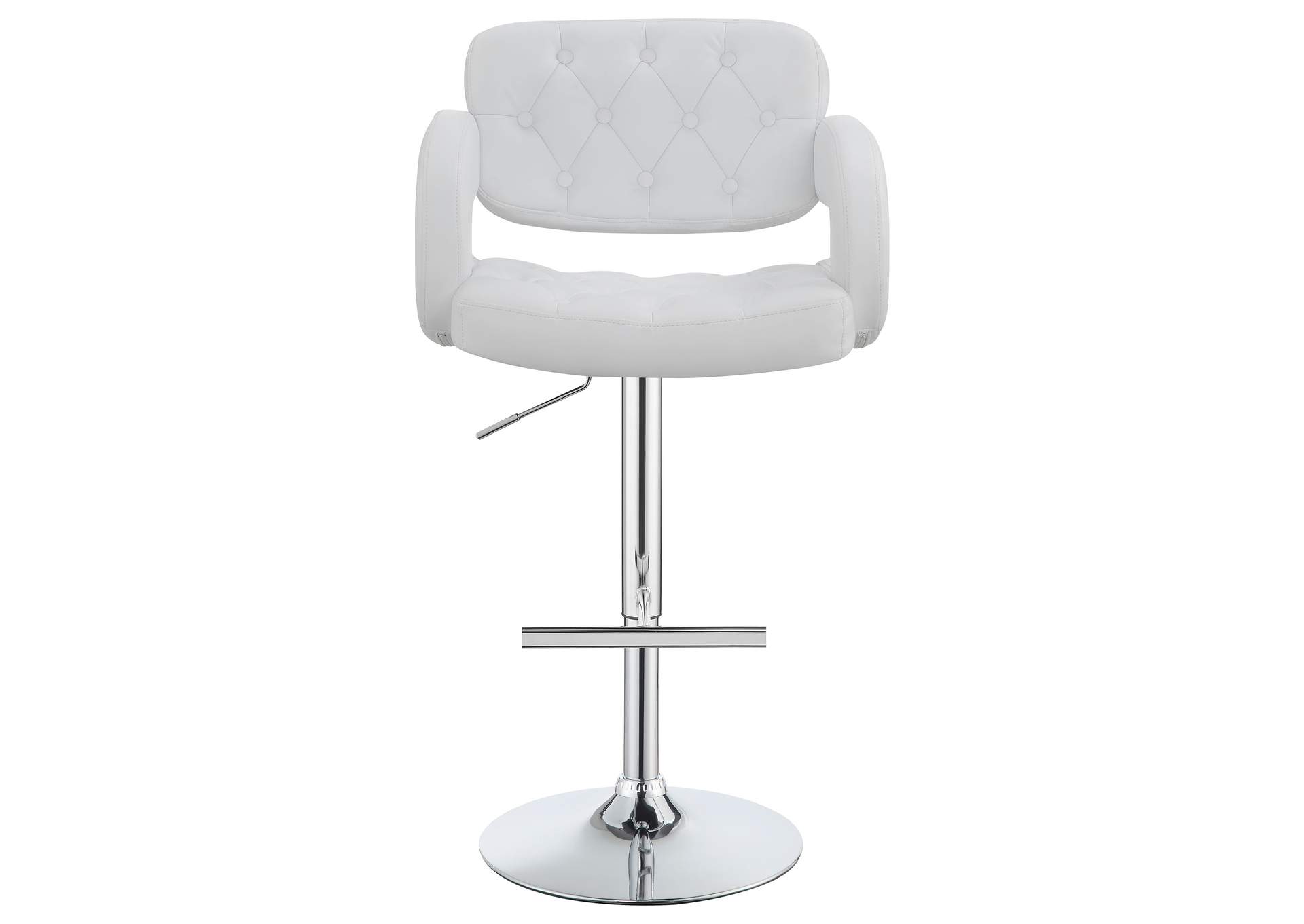 Brandi Adjustable Bar Stool Chrome and White