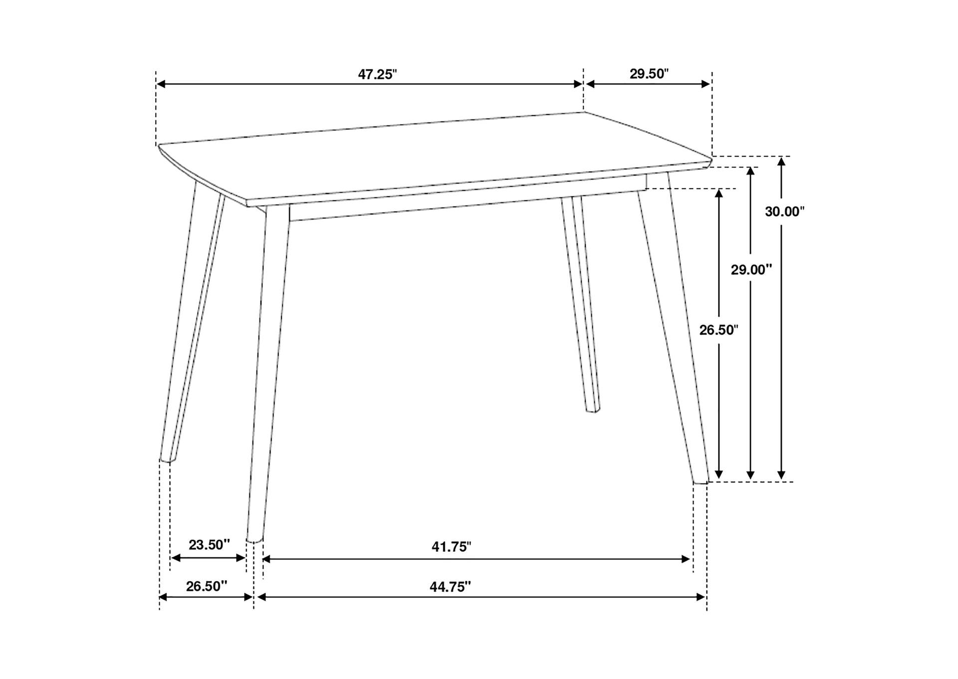 Kersey 5-piece Rectangular Dining Table Set Chestnut image 14