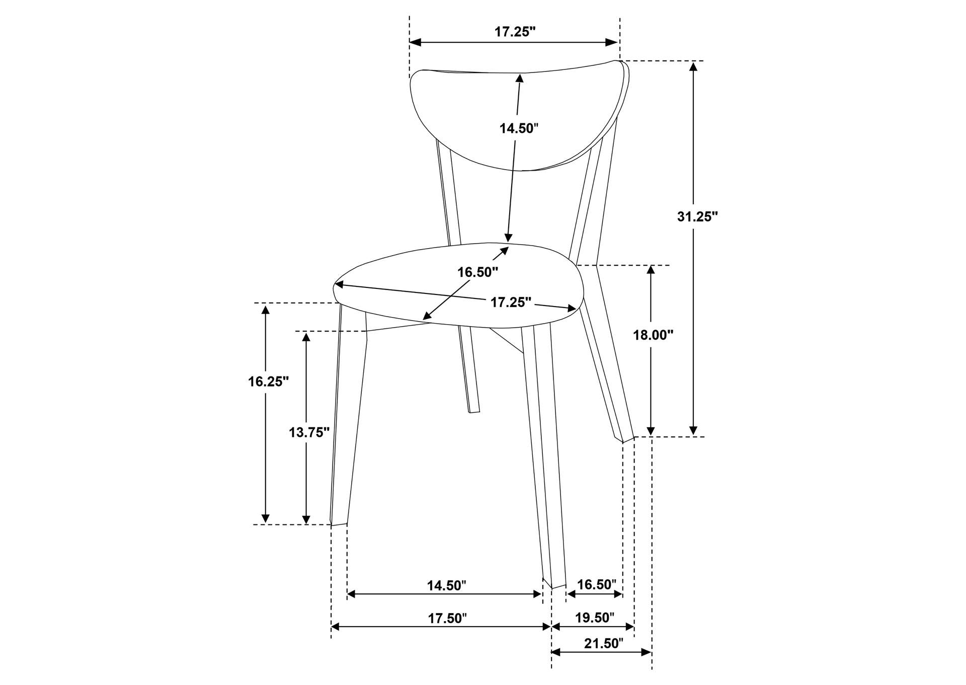 Kersey 5-piece Rectangular Dining Table Set Chestnut image 15