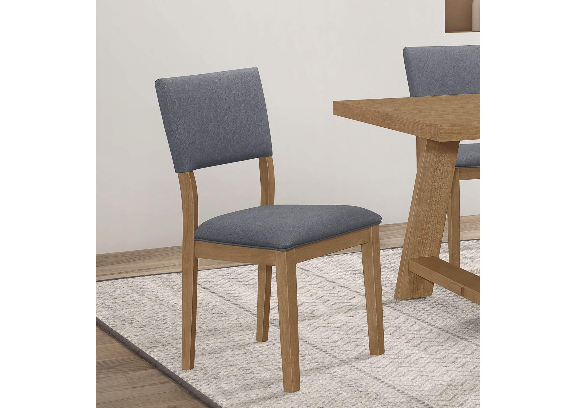 Sharon Fabric Upholstered Dining Side Chair Brown (Set of 2)
