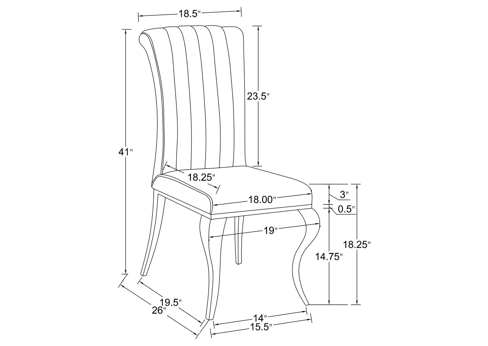 Betty Upholstered Side Chairs Grey and Chrome (Set of 4)