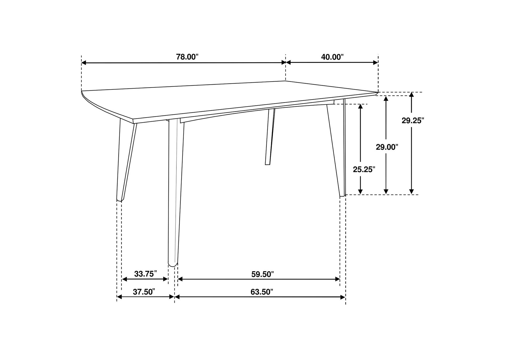 Malone 7-piece Rectangular Dining Table Set Dark Walnut