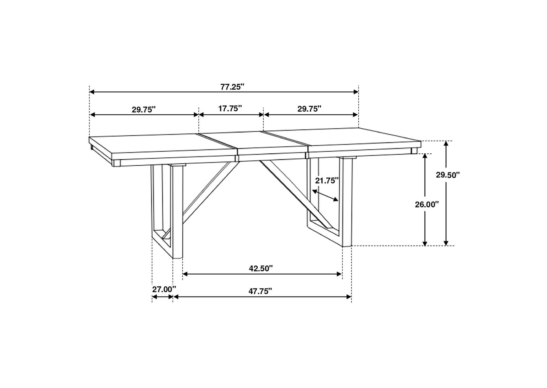 Spring Creek 77-inch Extension Dining Table Natural Walnut image 11